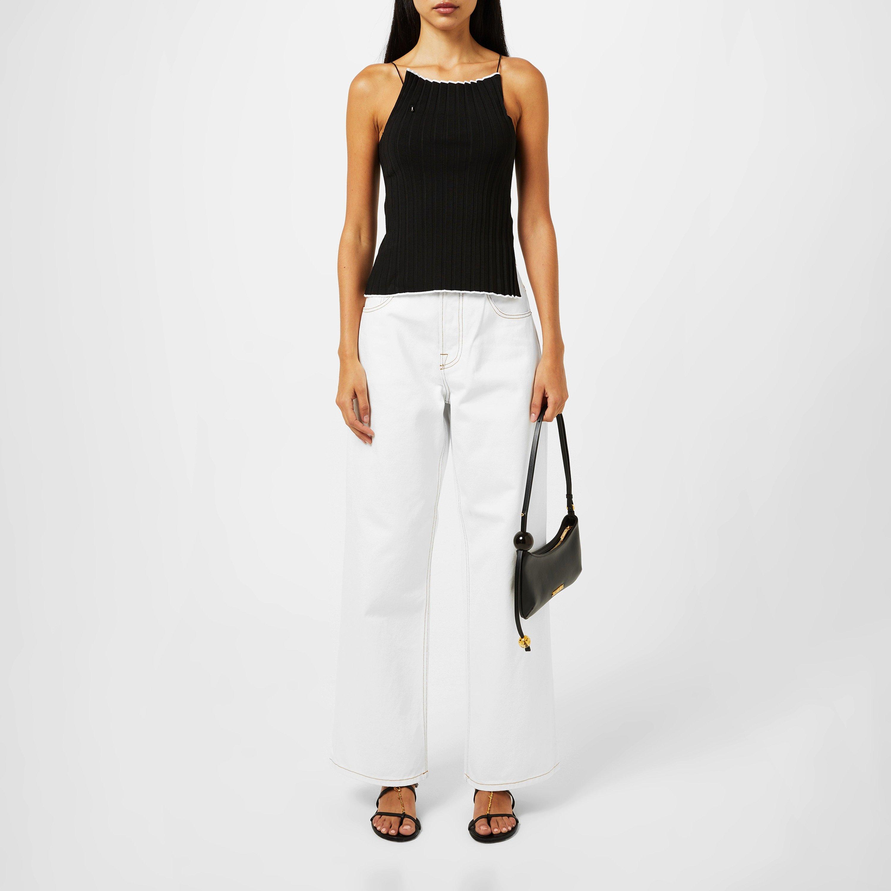 Black - Jacquemus - Le Haut Maille Pleated Top - 4