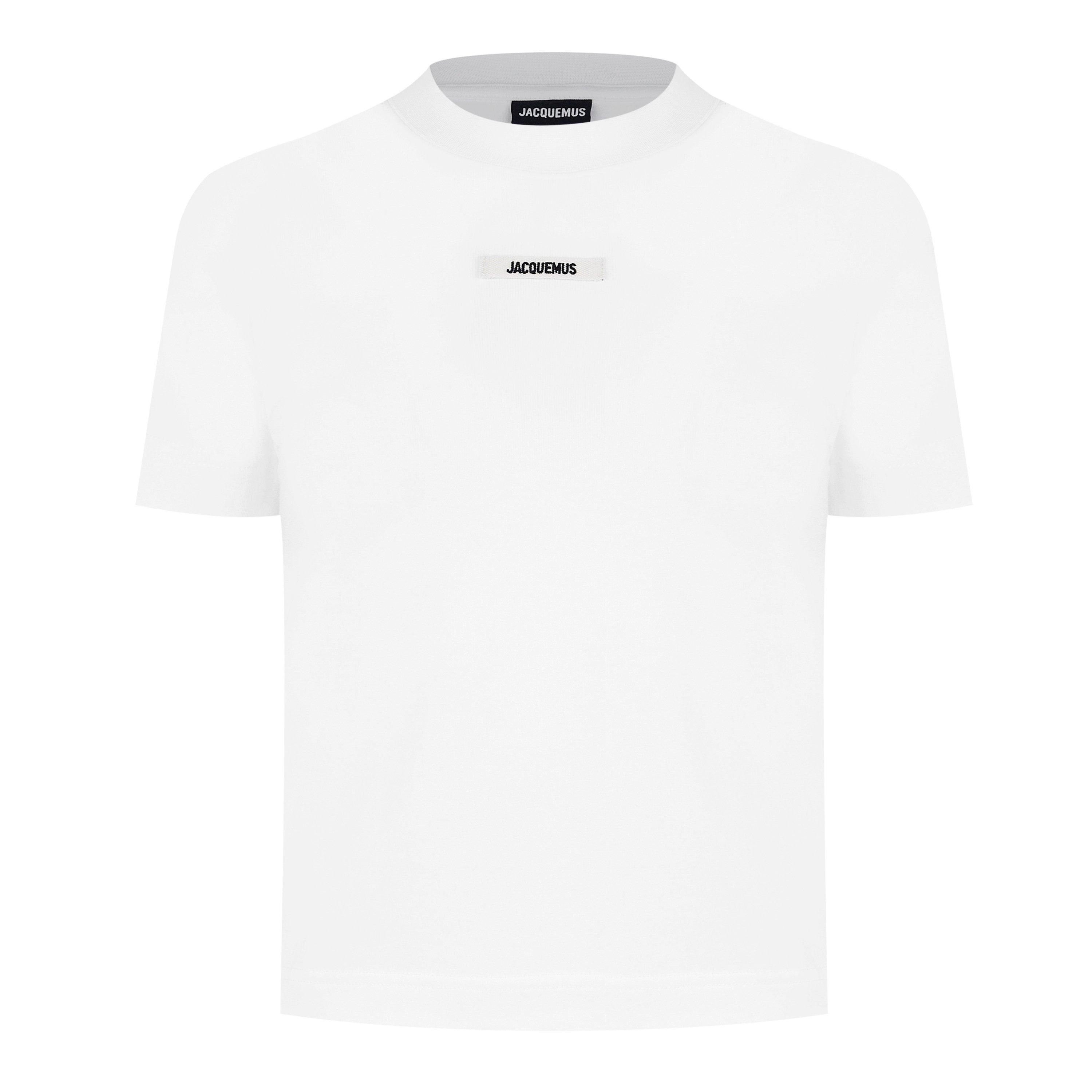White - Jacquemus - Women's Logo Cotton Le T-Shirt Gros Grain - 7