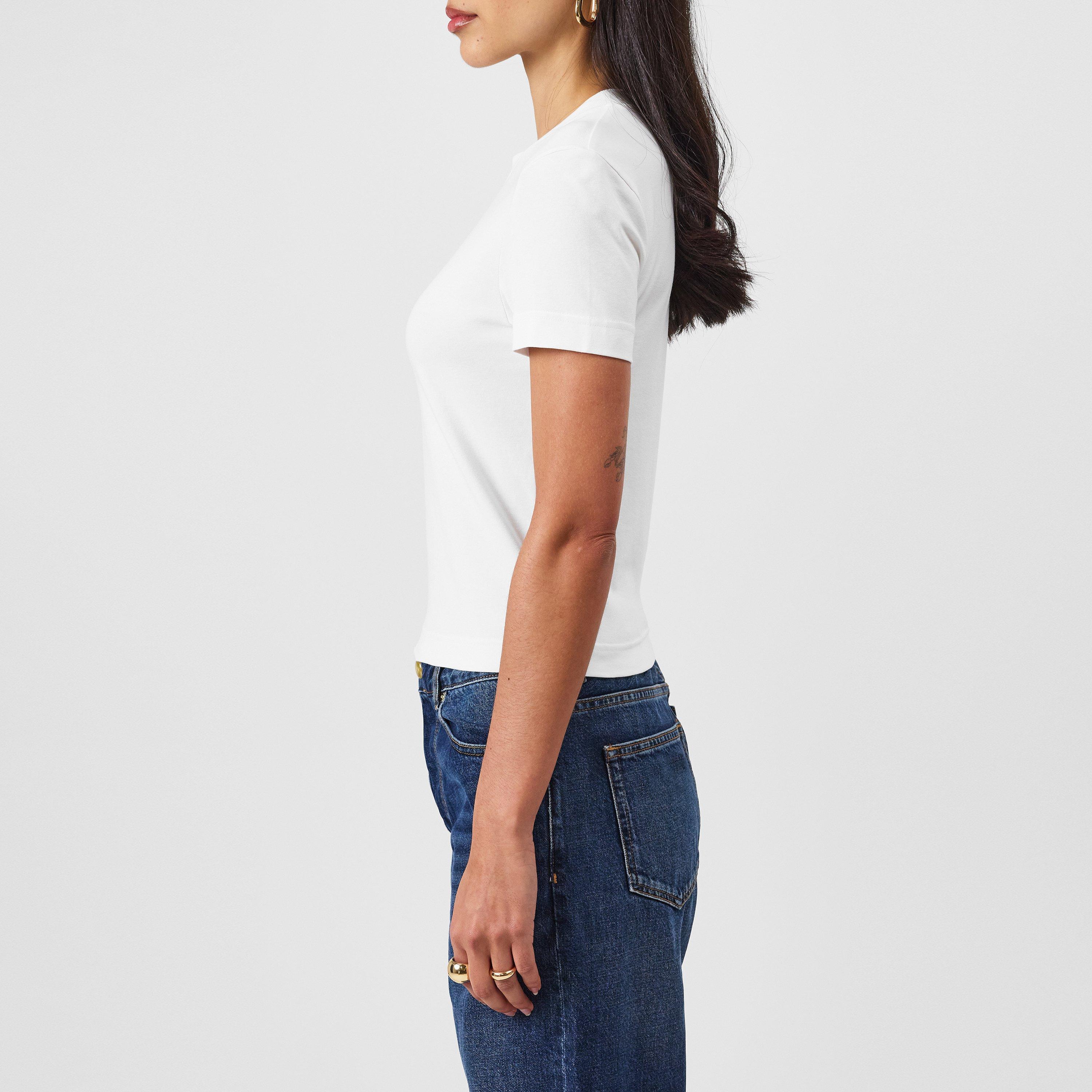 White - Jacquemus - Women's Logo Cotton Le T-Shirt Gros Grain - 6