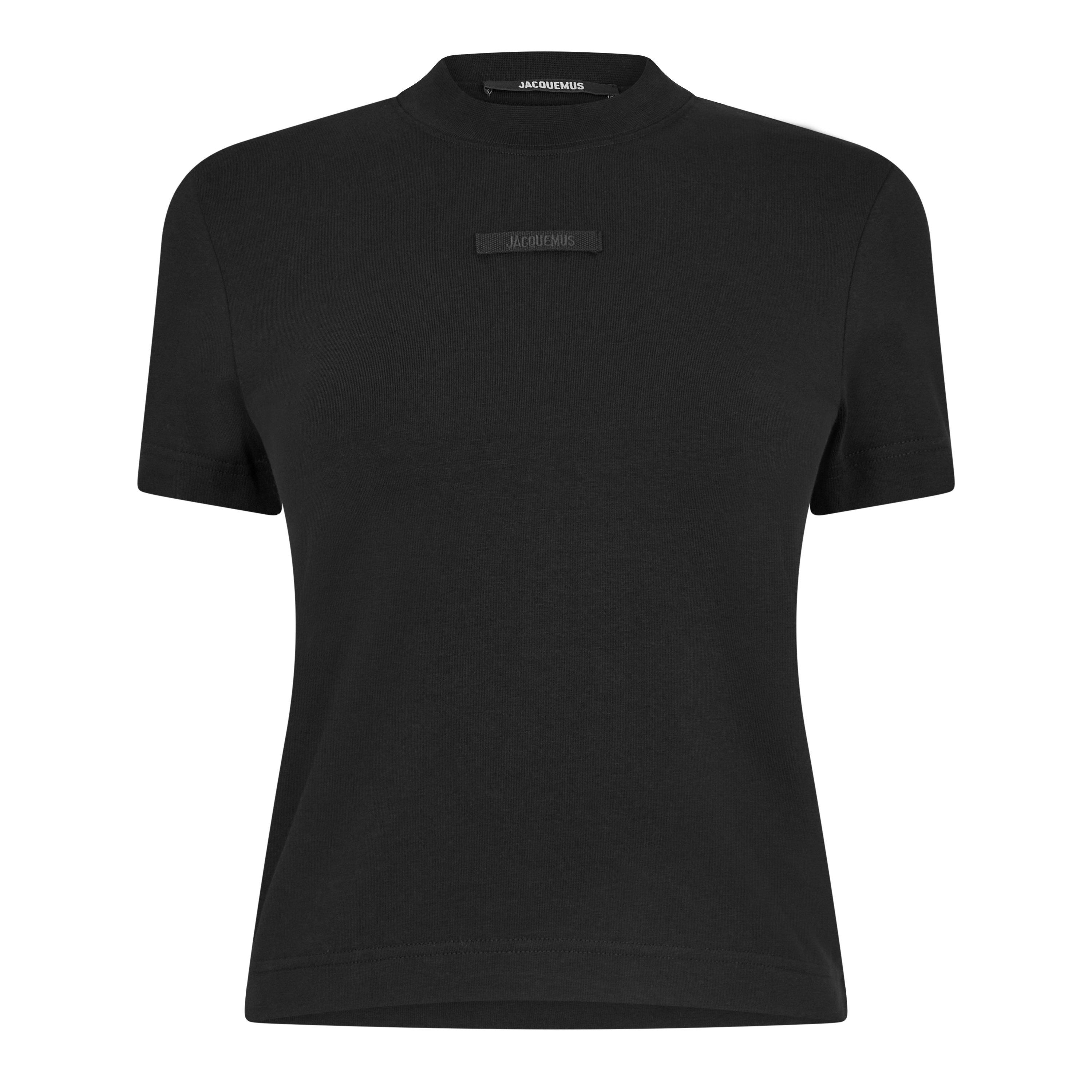 Jacquemus Women's Logo Cotton Le T-Shirt Gros Grain - Black - Size 12 (FR40)
