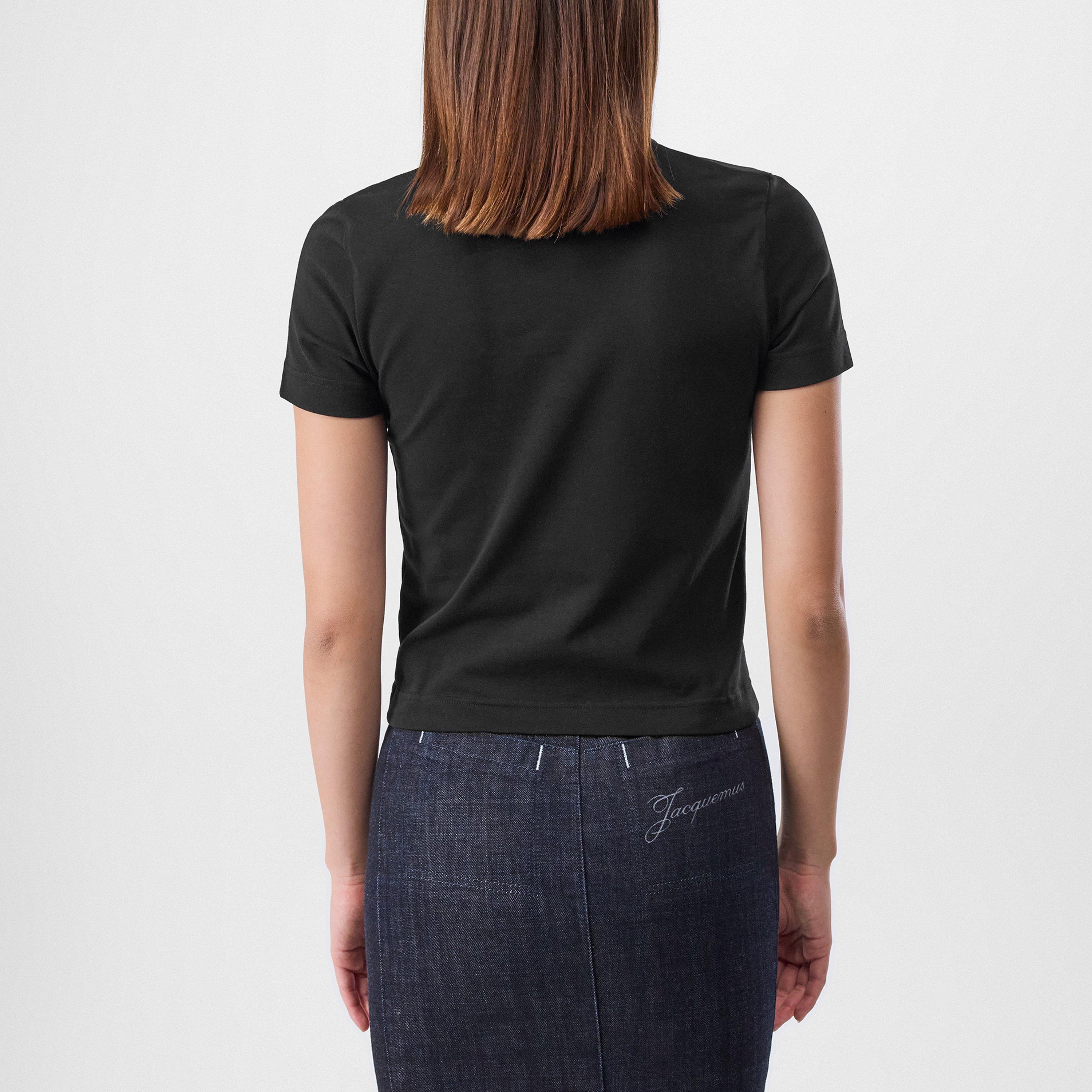 Black - Jacquemus - Women's Logo Cotton Le T-Shirt Gros Grain - 4