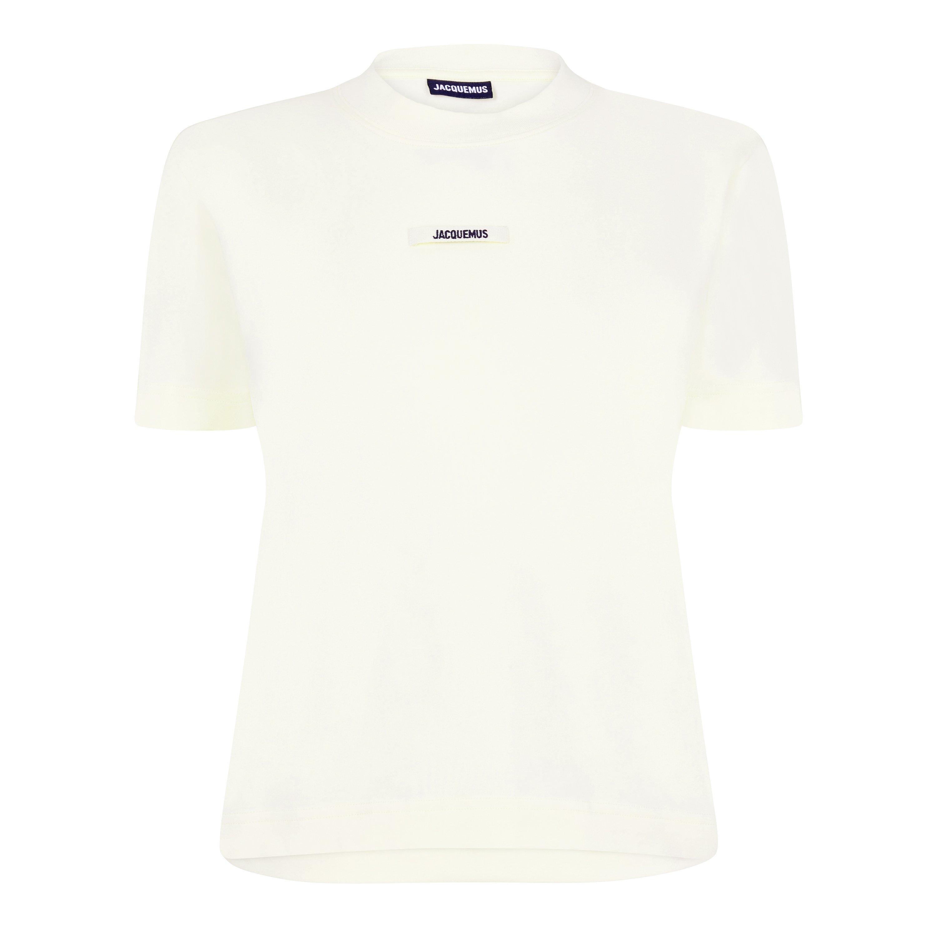 Light Beige 130 - Jacquemus - Women's Logo Cotton Le T-Shirt Gros Grain - 7