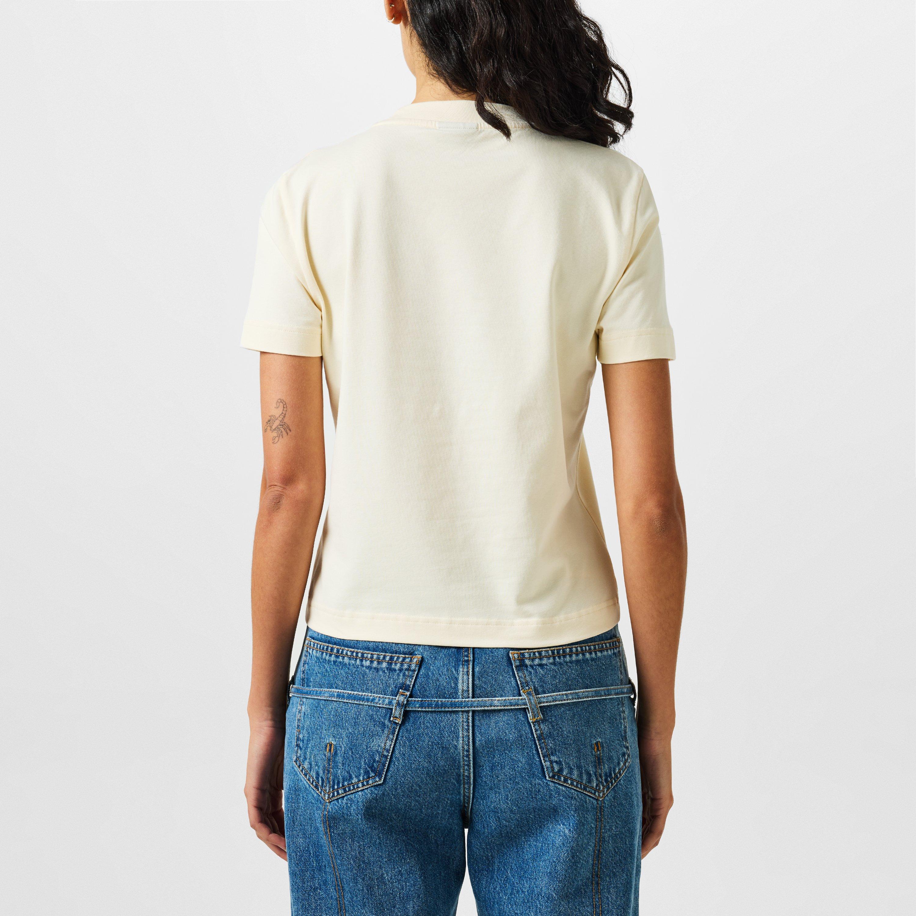 Light Beige 130 - Jacquemus - Women's Logo Cotton Le T-Shirt Gros Grain - 4