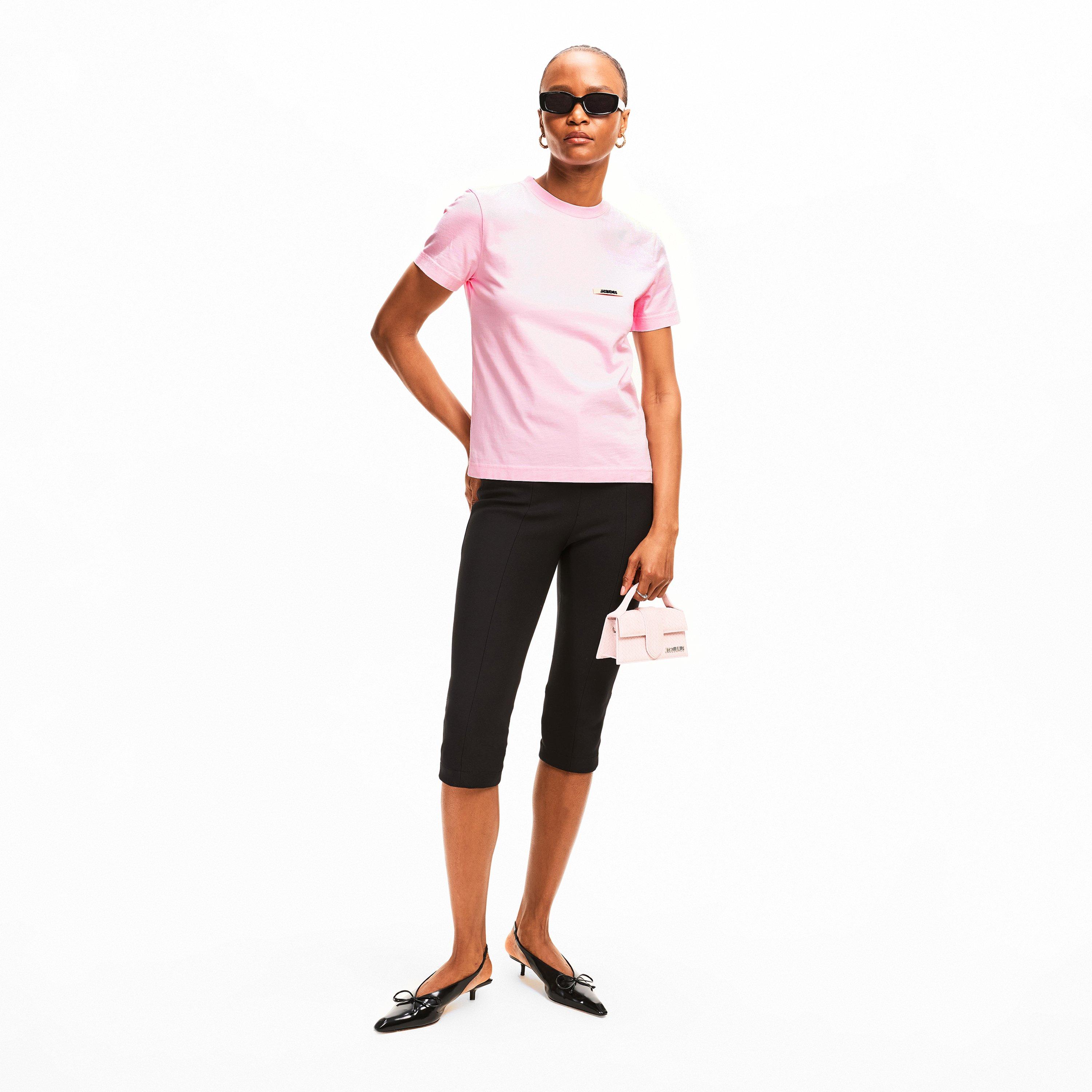 Pink - Jacquemus - Women's Logo Cotton Le T-Shirt Gros Grain - 6