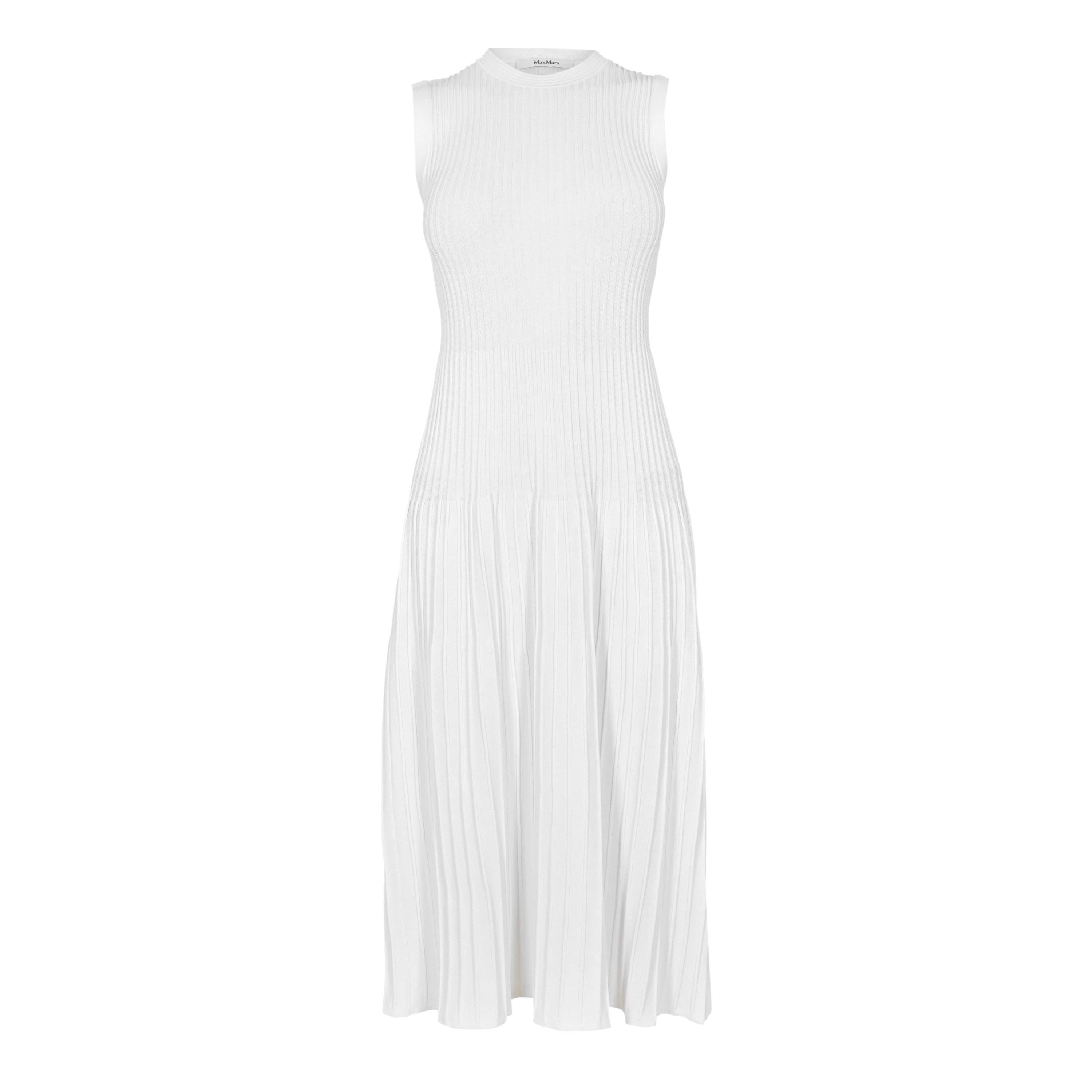 Max Mara Max Knitted Dress Ld61 - White - S