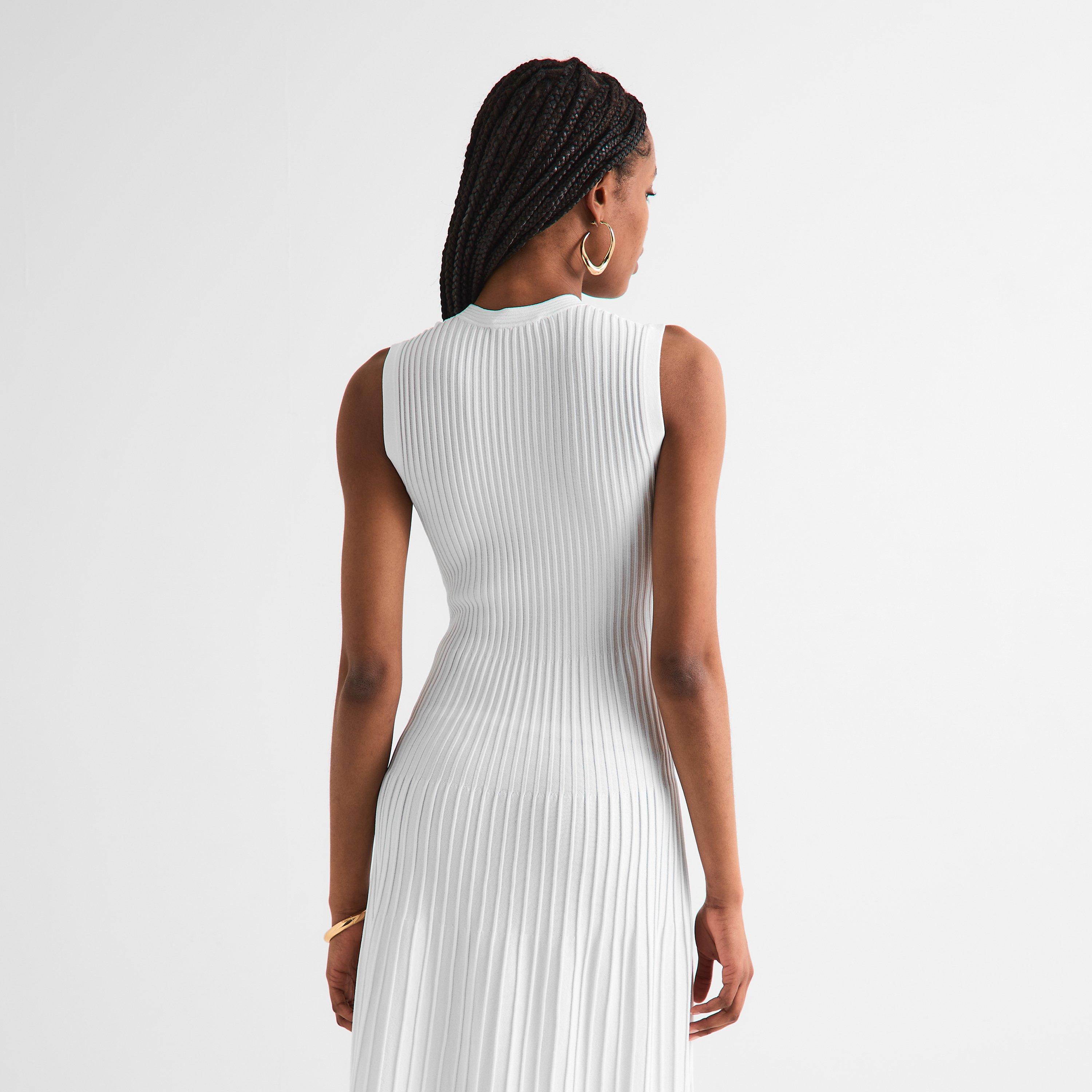 White - Max Mara - Max Knitted Dress Ld61 - 4