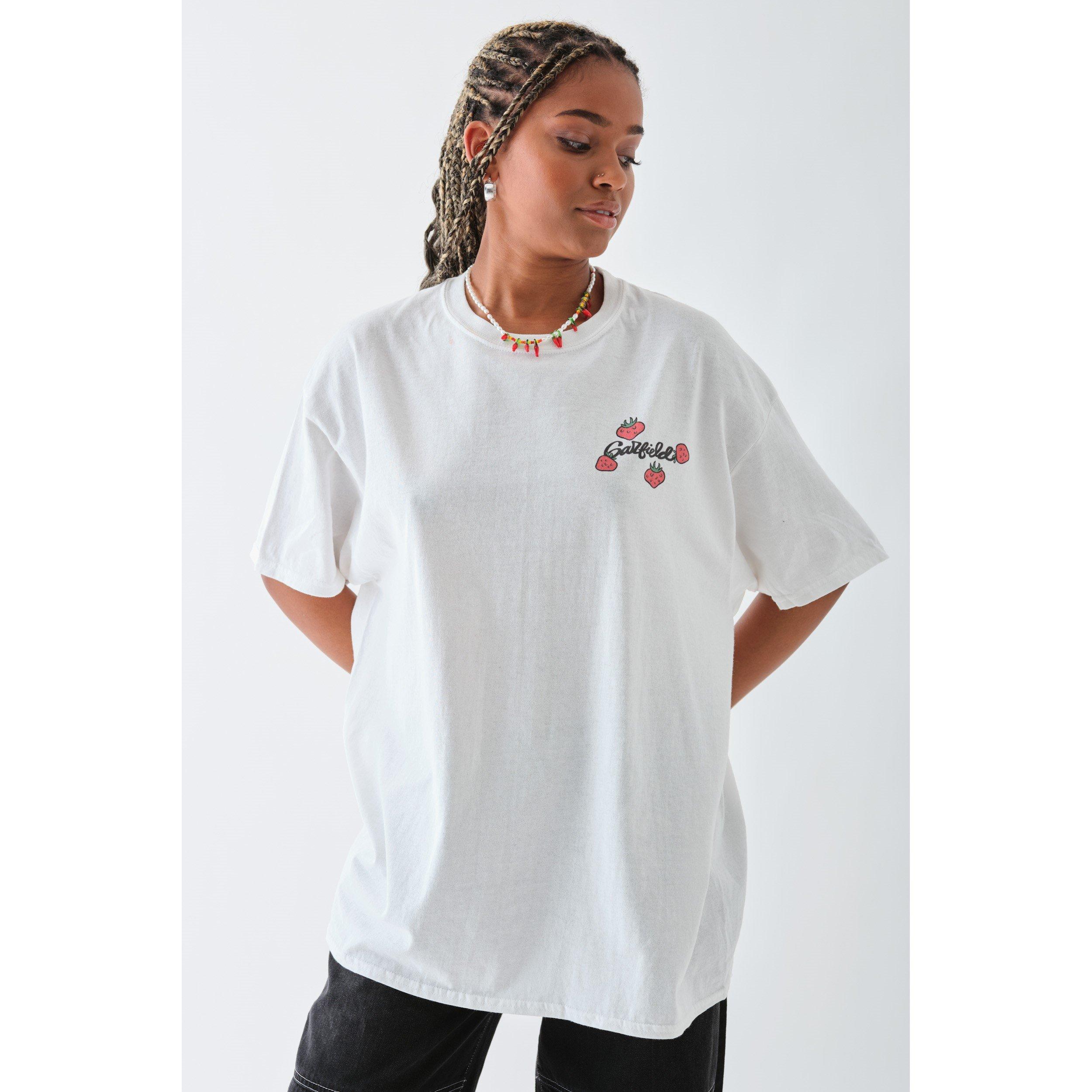 Daisy Street Garfield Strawberry Oversized T-Shirt