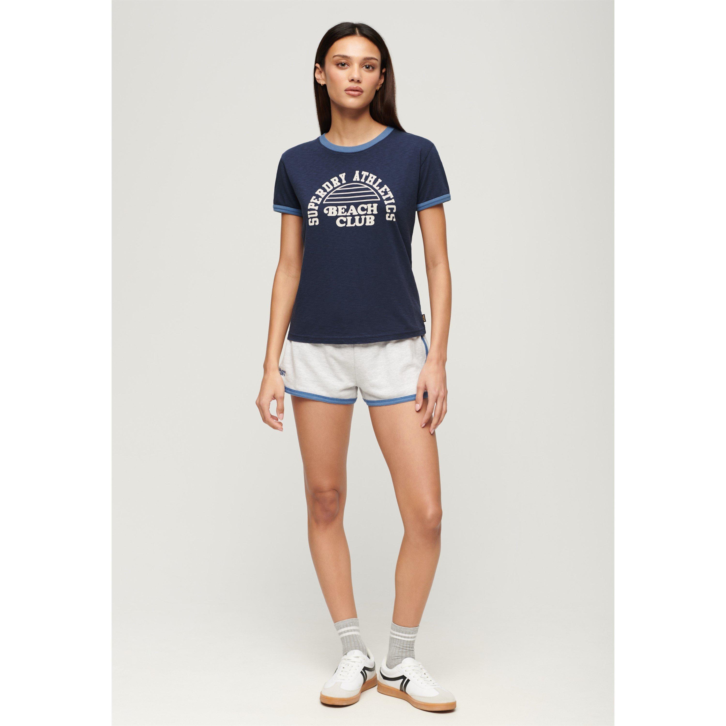 Marineblå - Superdry - Women's Ringer Slim Fit T-Shirt - 5