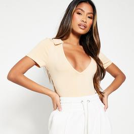 I Saw It First ISAWITFIRST Cotton Elastane Short Sleeve Collar Bodysuit