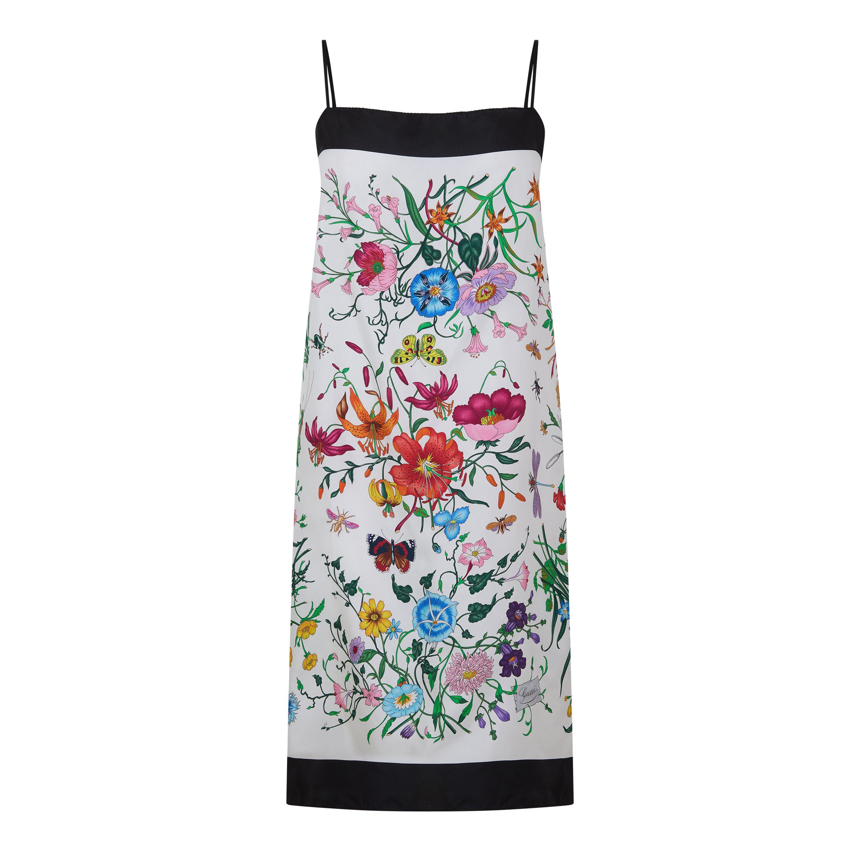 White/Black - Gucci - Gucci Floral Dress Ld64 - 1