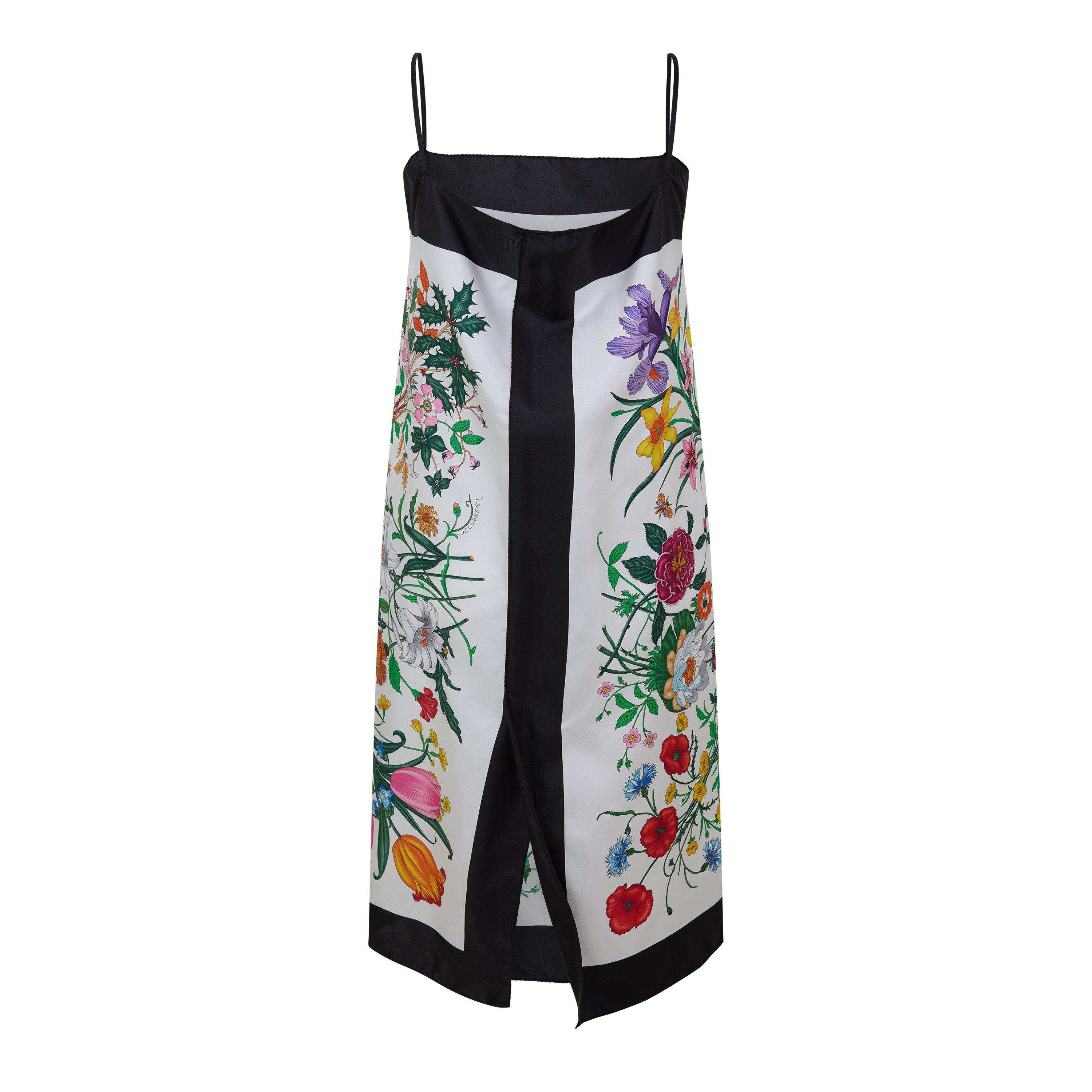 White/Black - Gucci - Gucci Floral Dress Ld64 - 2