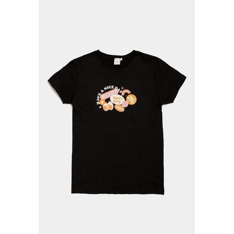 Noir - Skinny Dip - Multi Stitch Oversized T Shirt - 1