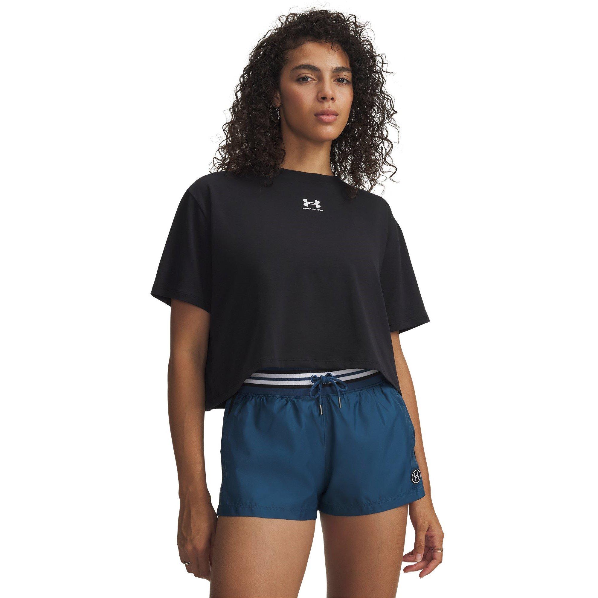 Black/White - Under Armour - Womens Rival Boxy T-Shirt - 1