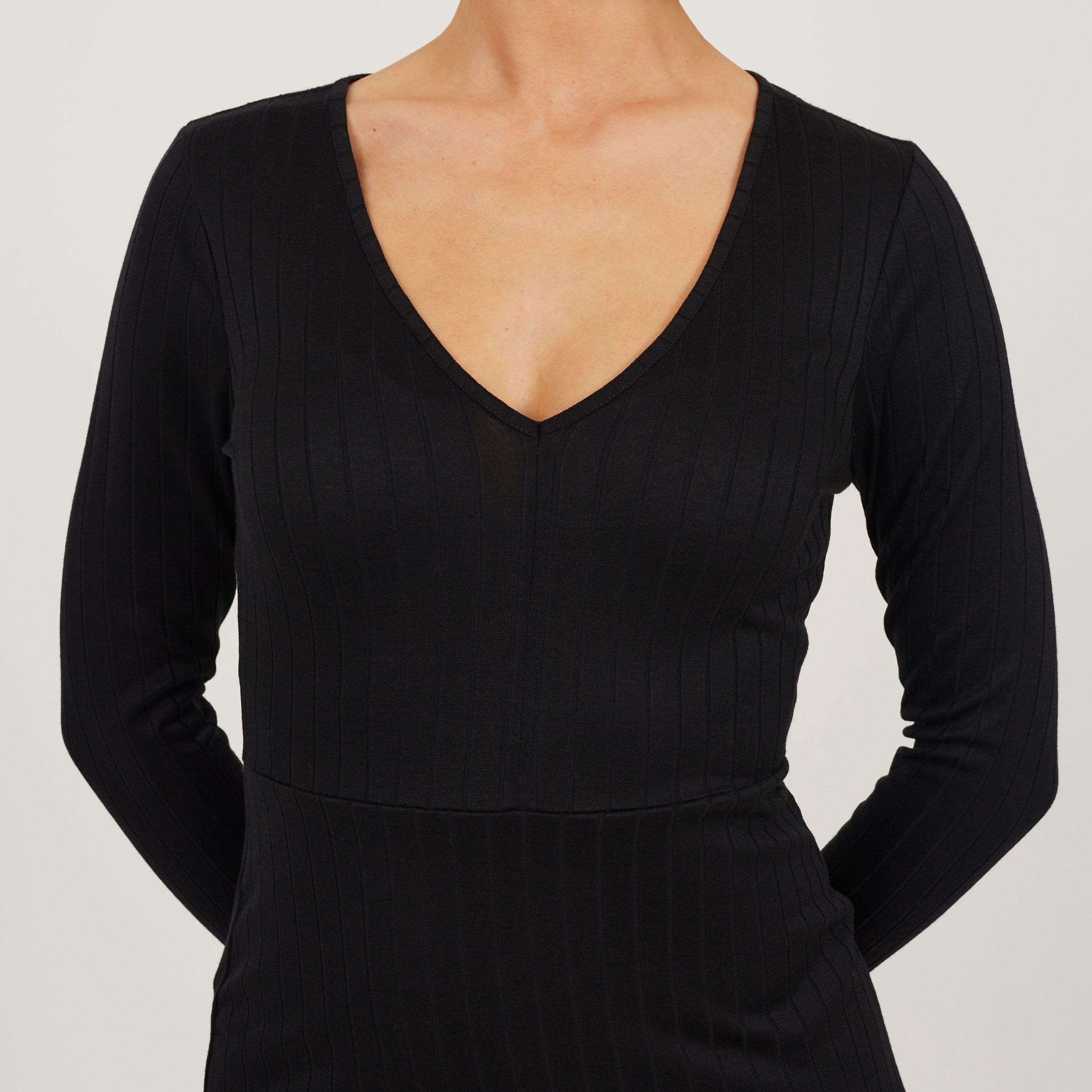 Black - Brave Soul - Long Sleeve Mini Dress - 3