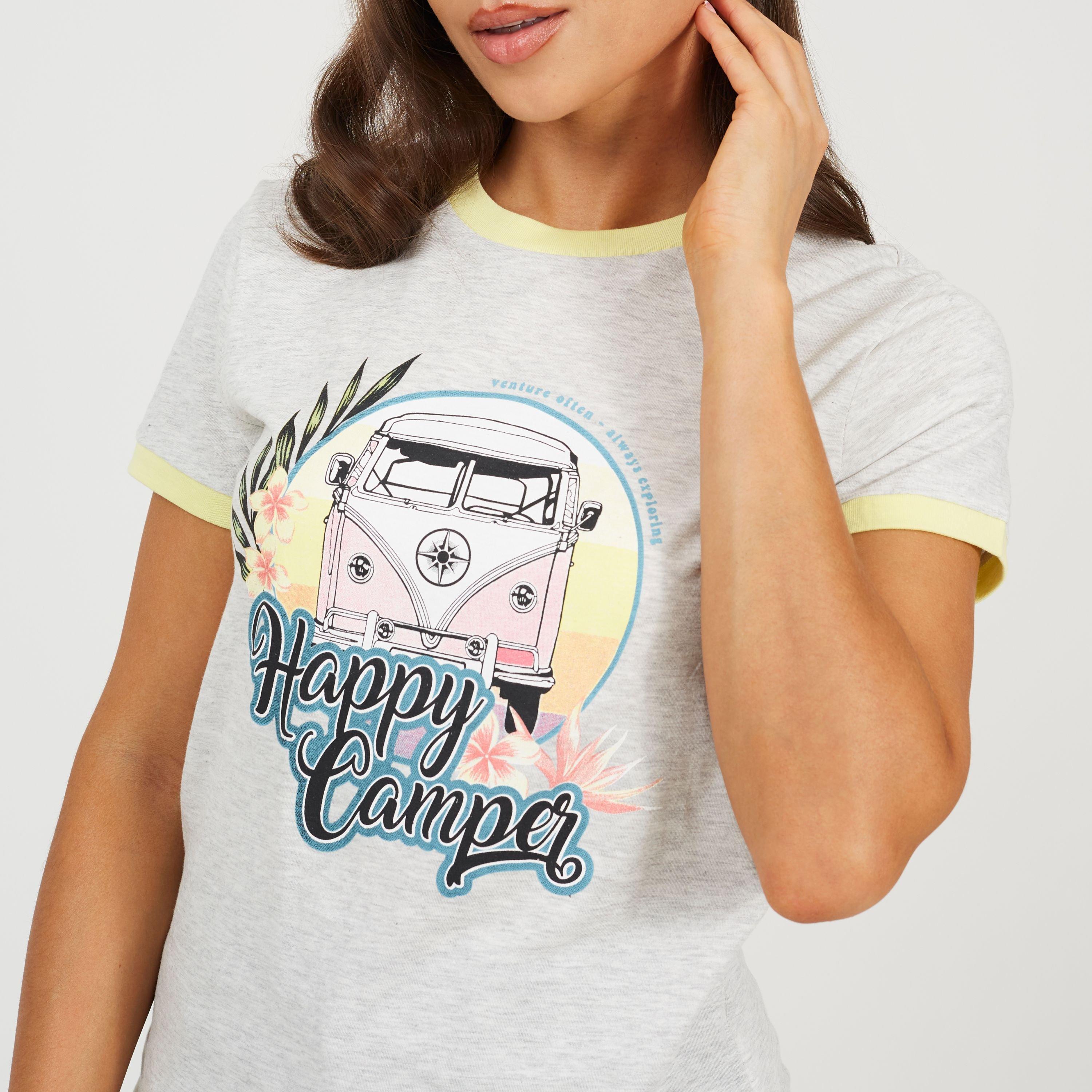 PGry Marl/Lmnde - Brave Soul - Camper Ringer T-shirt - 3