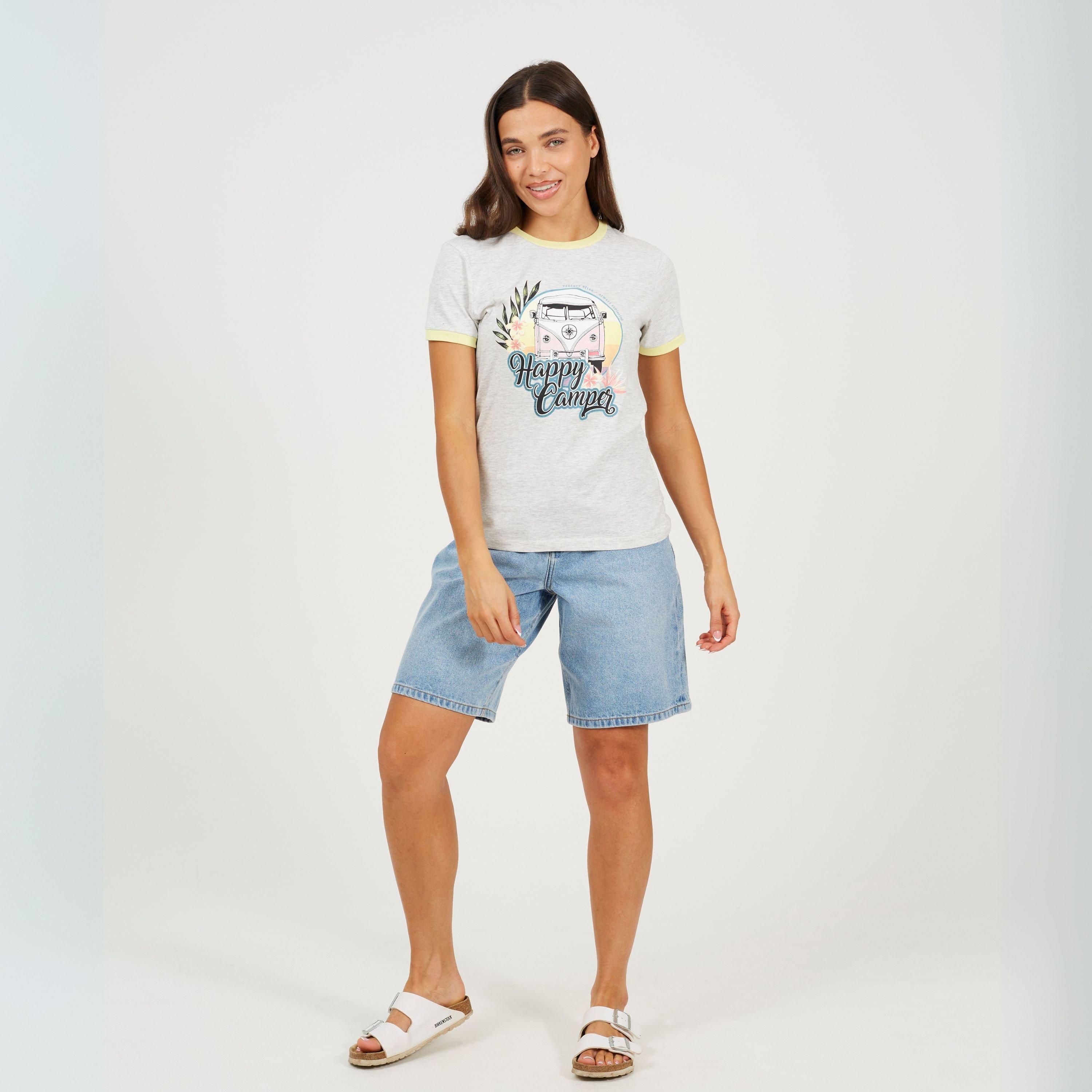 PGry Marl/Lmnde - Brave Soul - Camper Ringer T-shirt - 4