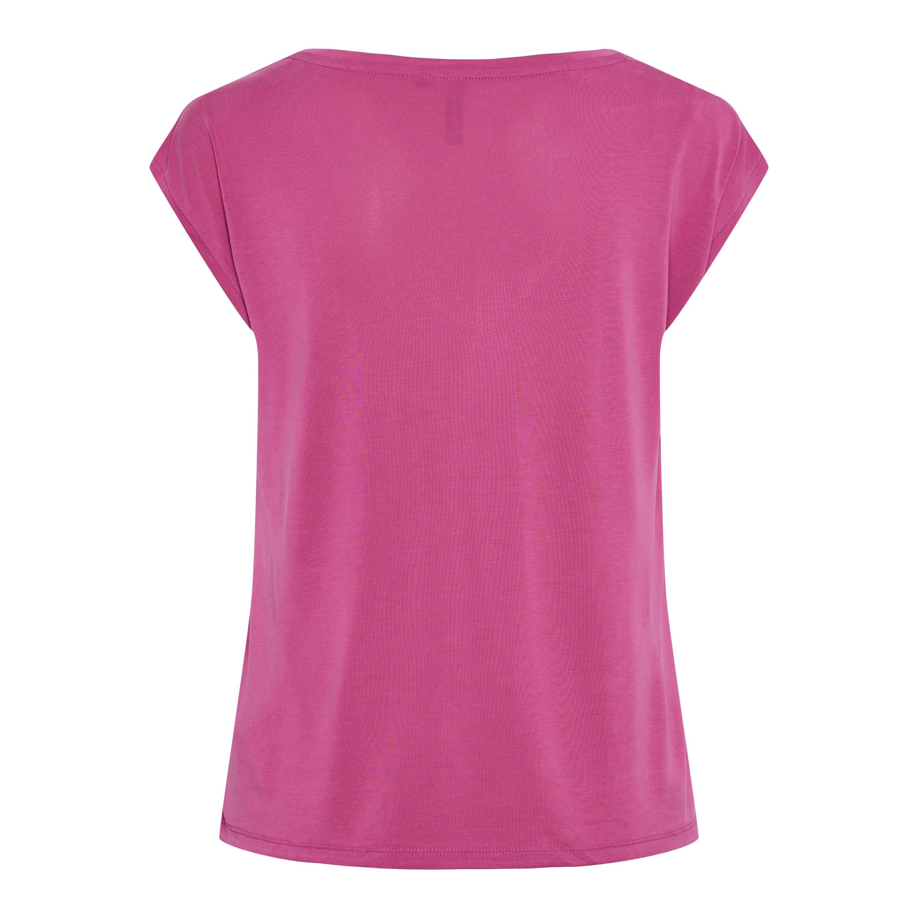 Fstivl Fuchsia - Pieces - Women's Regular Fit Knitted T-Shirt - 2