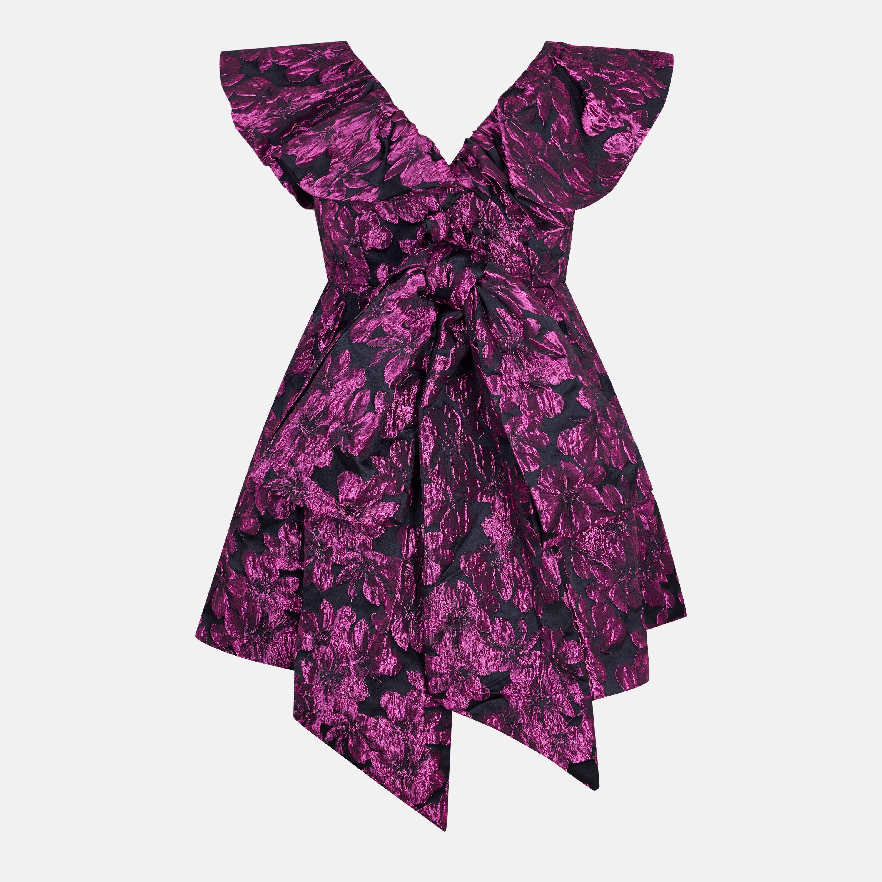 Purple - AmyLynn - Ruffle Mini Dress - 2
