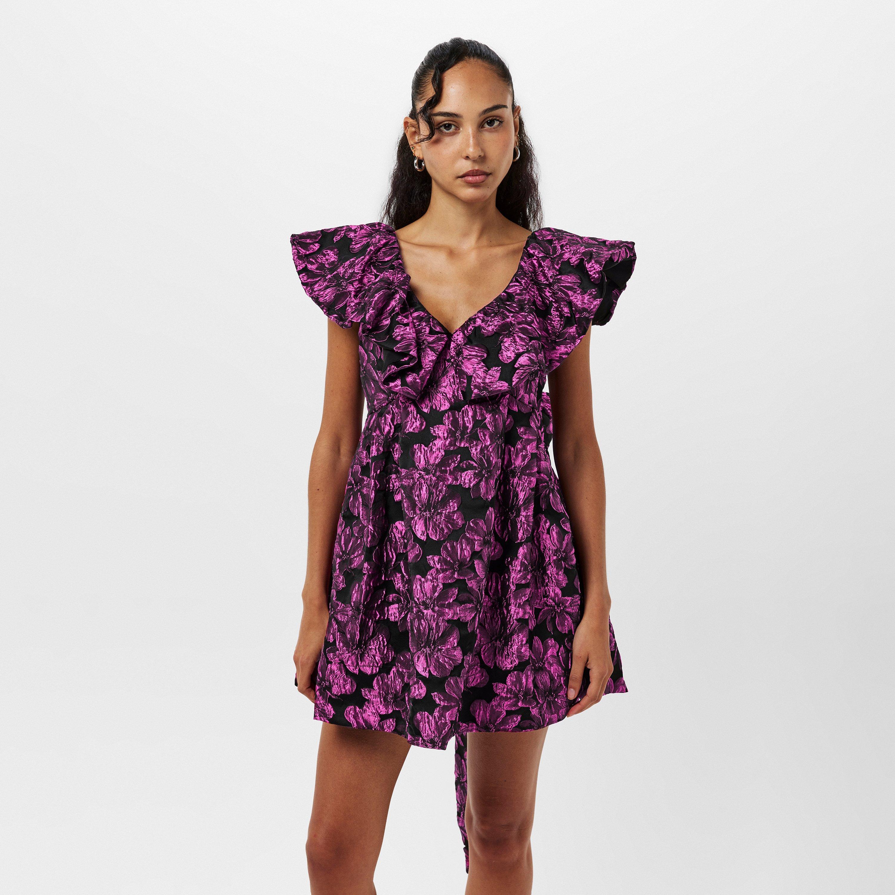 Purple - AmyLynn - Ruffle Mini Dress - 3