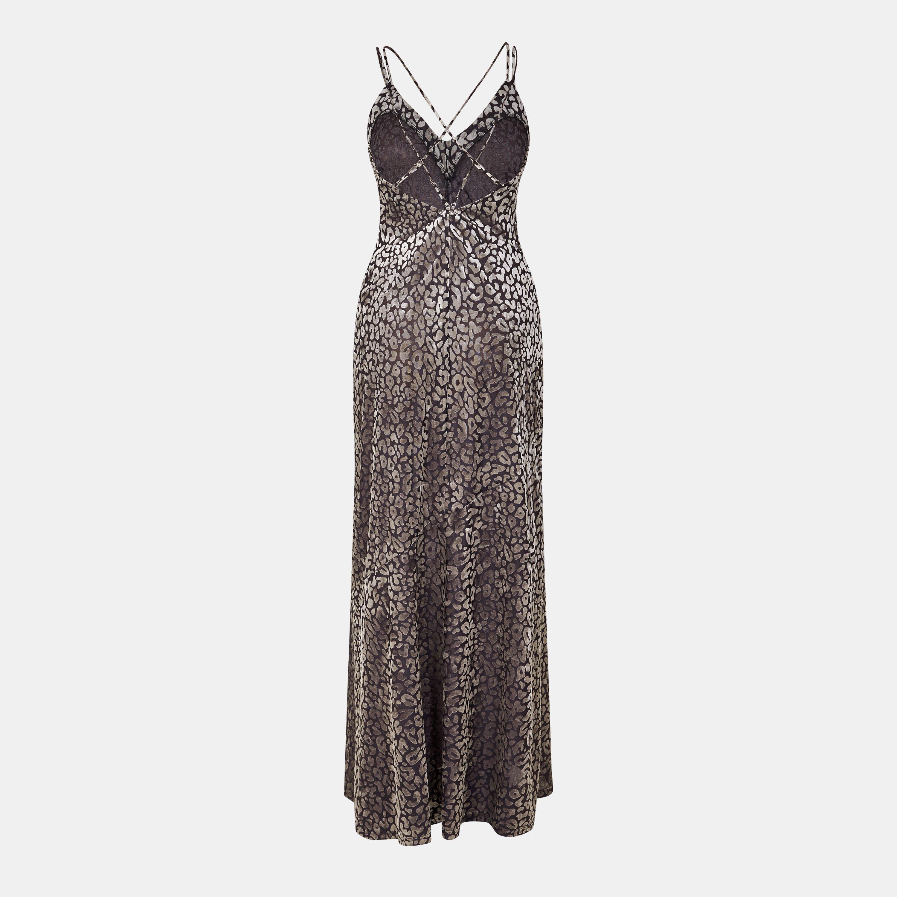 Grey - AmyLynn - Leopard Maxi Dress - 2