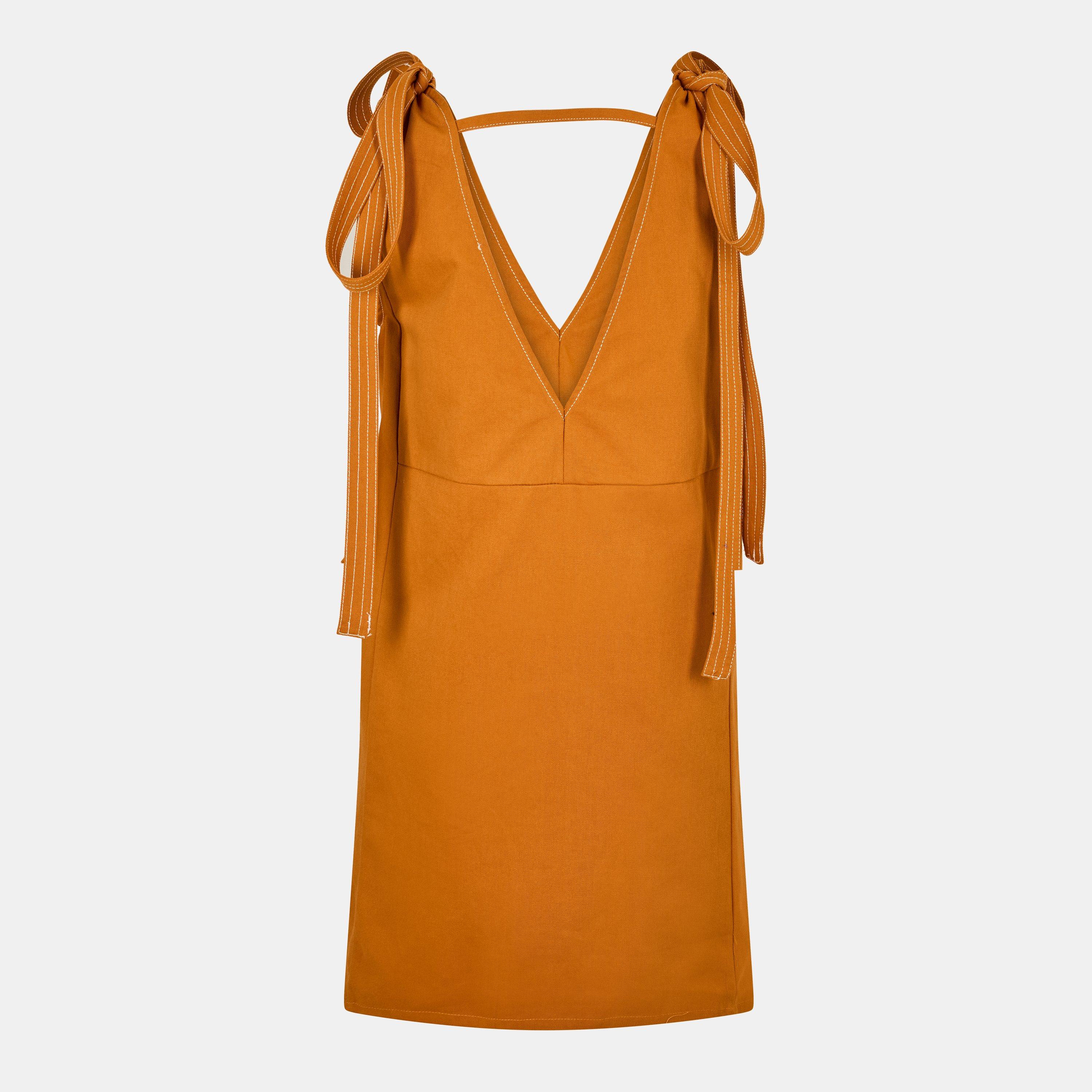 Orange - AmyLynn - Cotton Mini Dress - 2