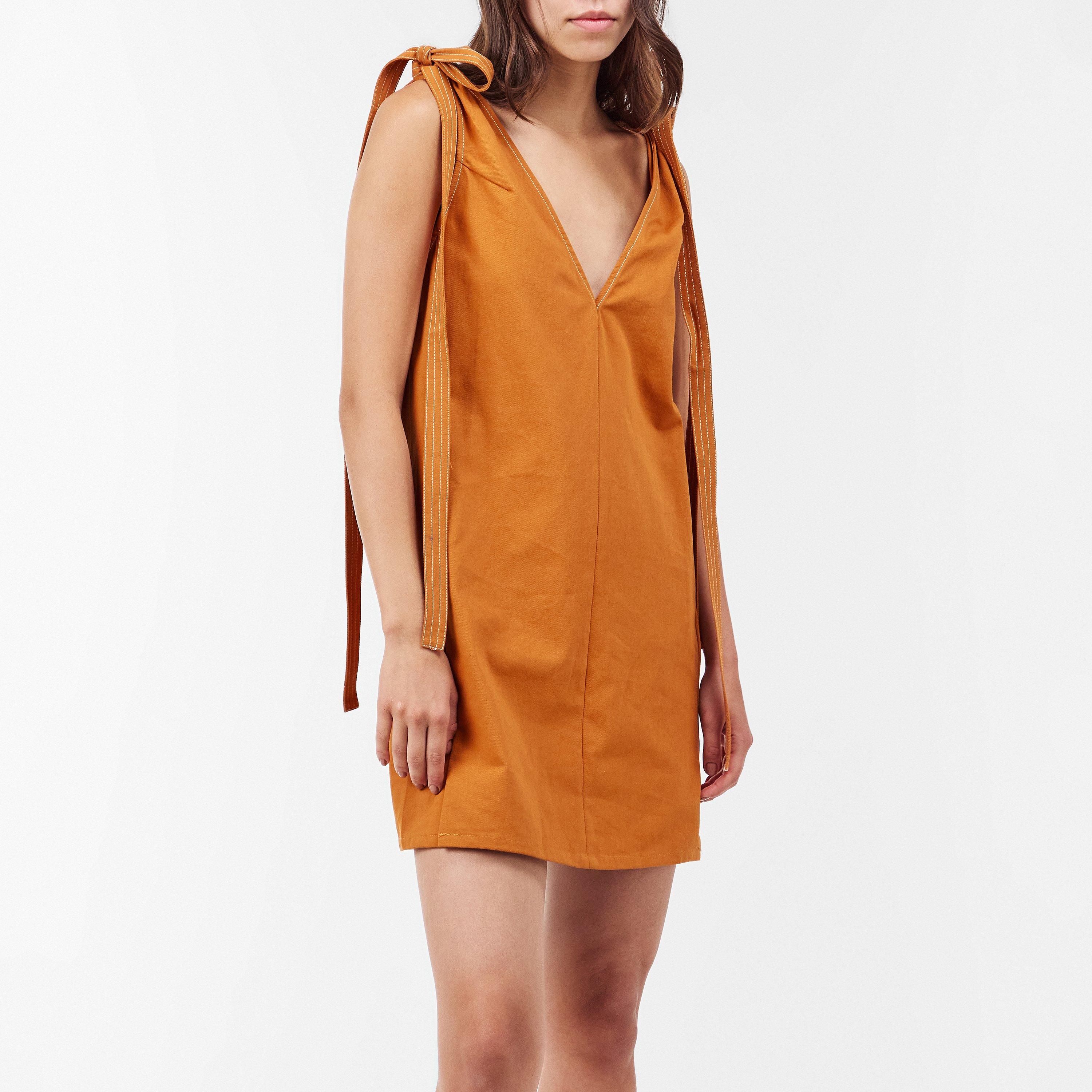 Orange - AmyLynn - Cotton Mini Dress - 3