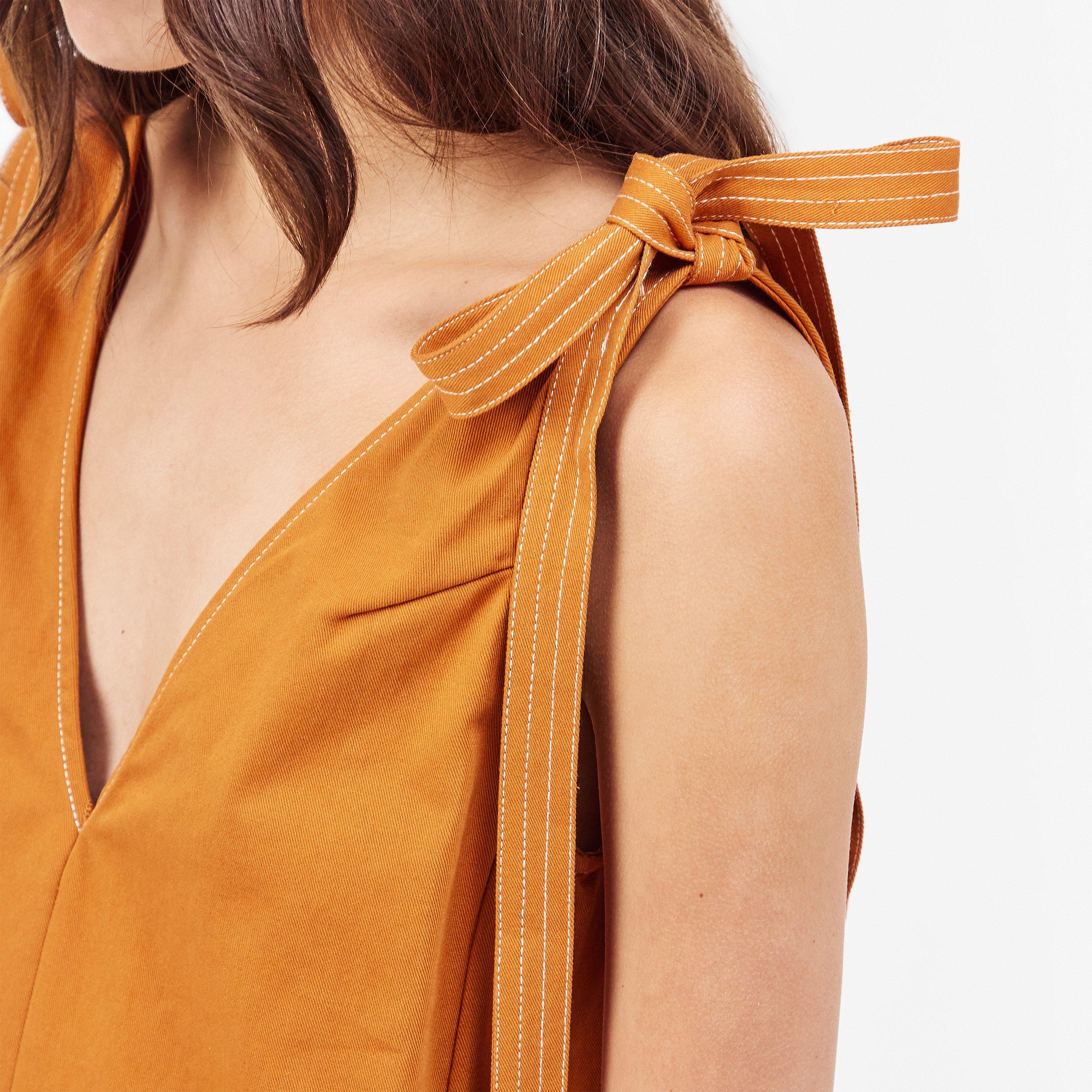 Orange - AmyLynn - Cotton Mini Dress - 5