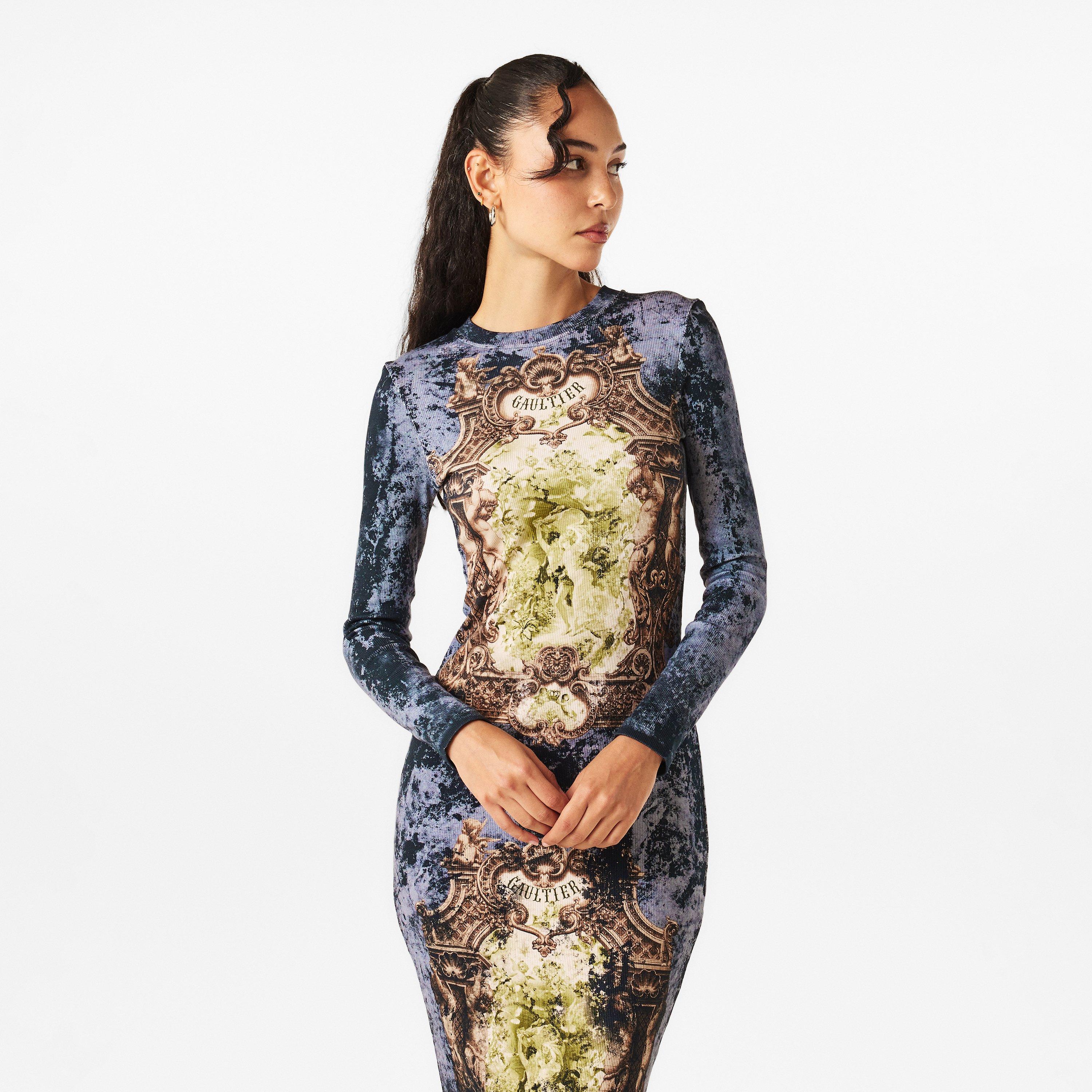 Blk/Blue/Grn - Jean Paul Gaultier - Women's Maxi Dress - 3