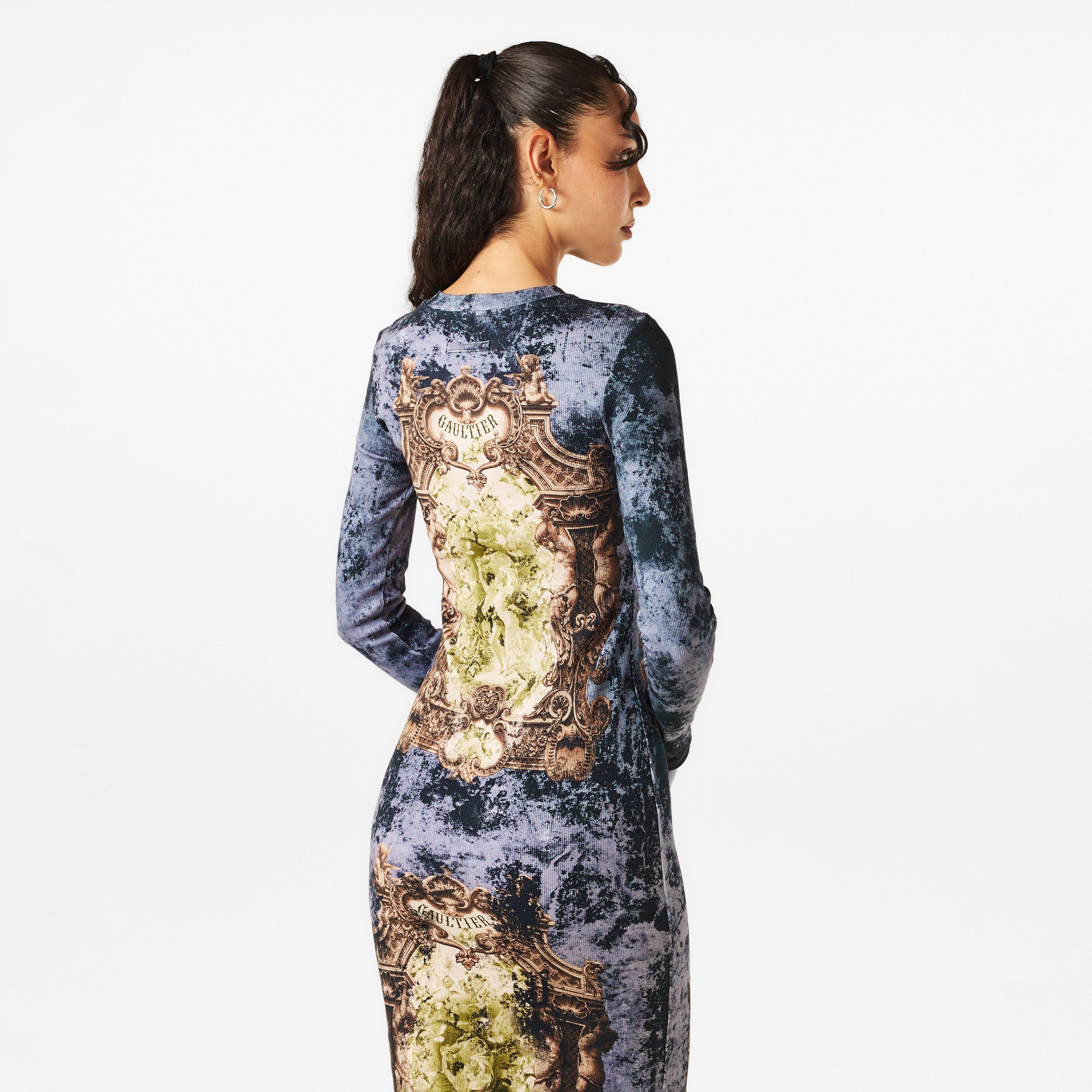 Blk/Blue/Grn - Jean Paul Gaultier - Women's Maxi Dress - 4