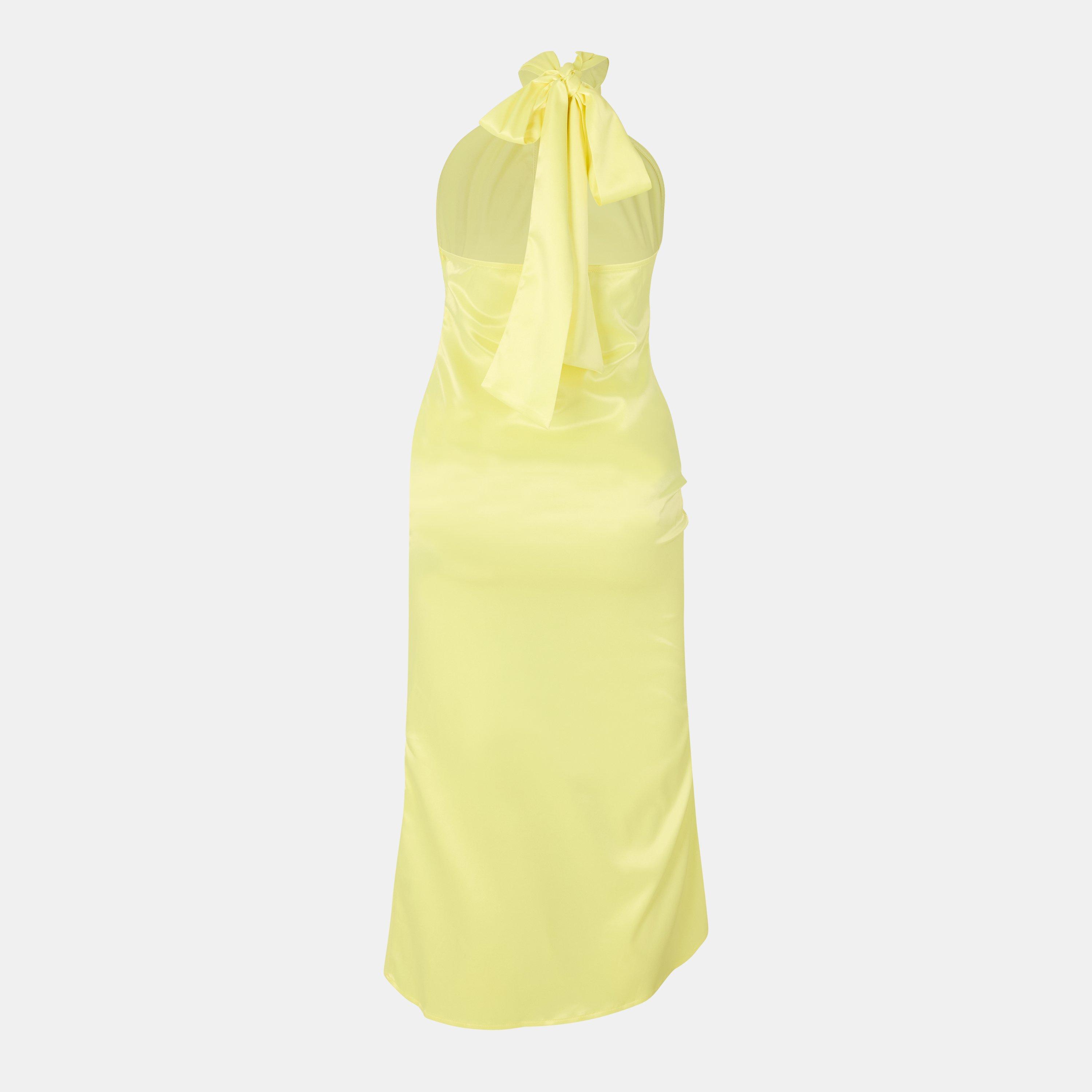 Yellow - AmyLynn - Satin Maxi Dress - 2