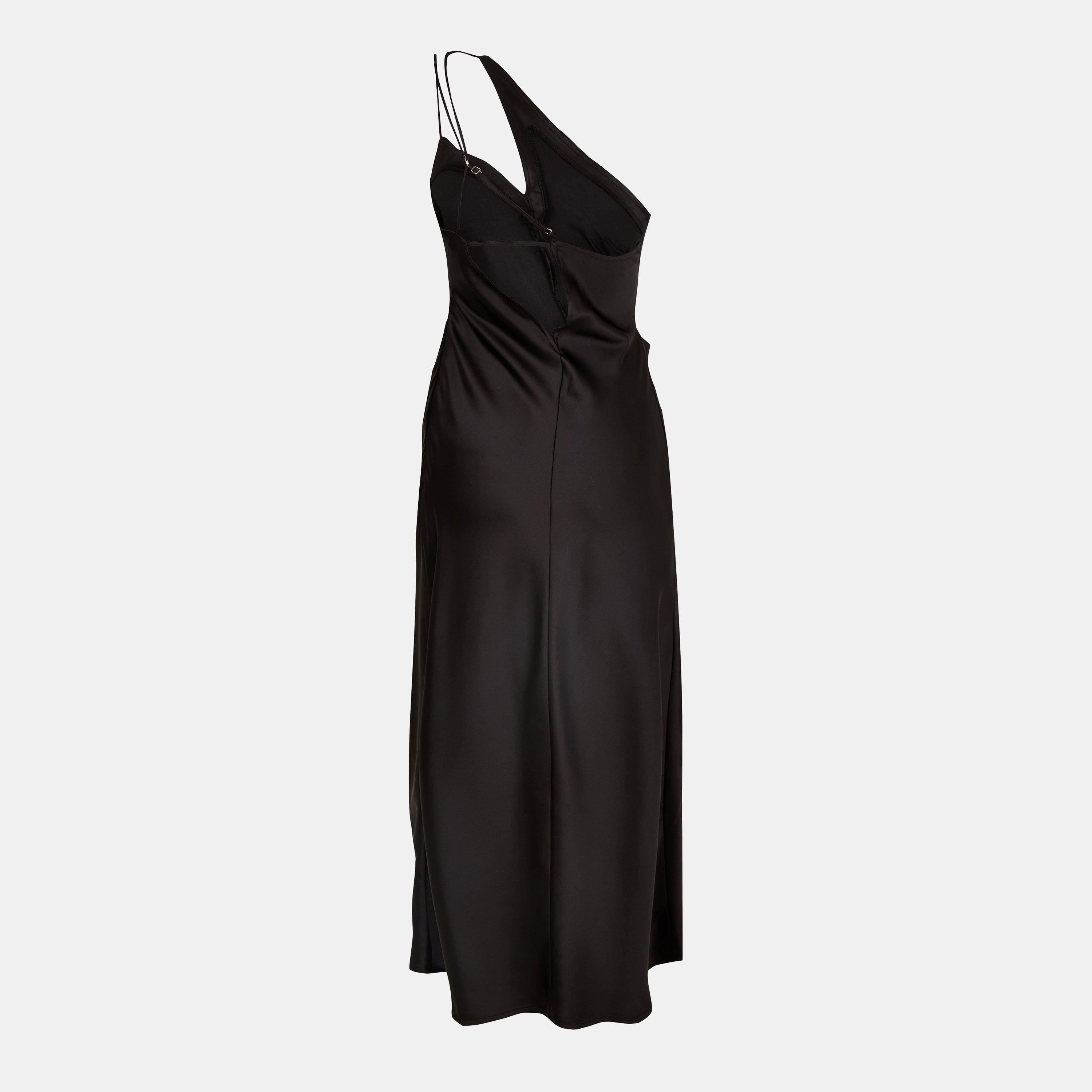 Black - AmyLynn - Satin Maxi Dress - 2