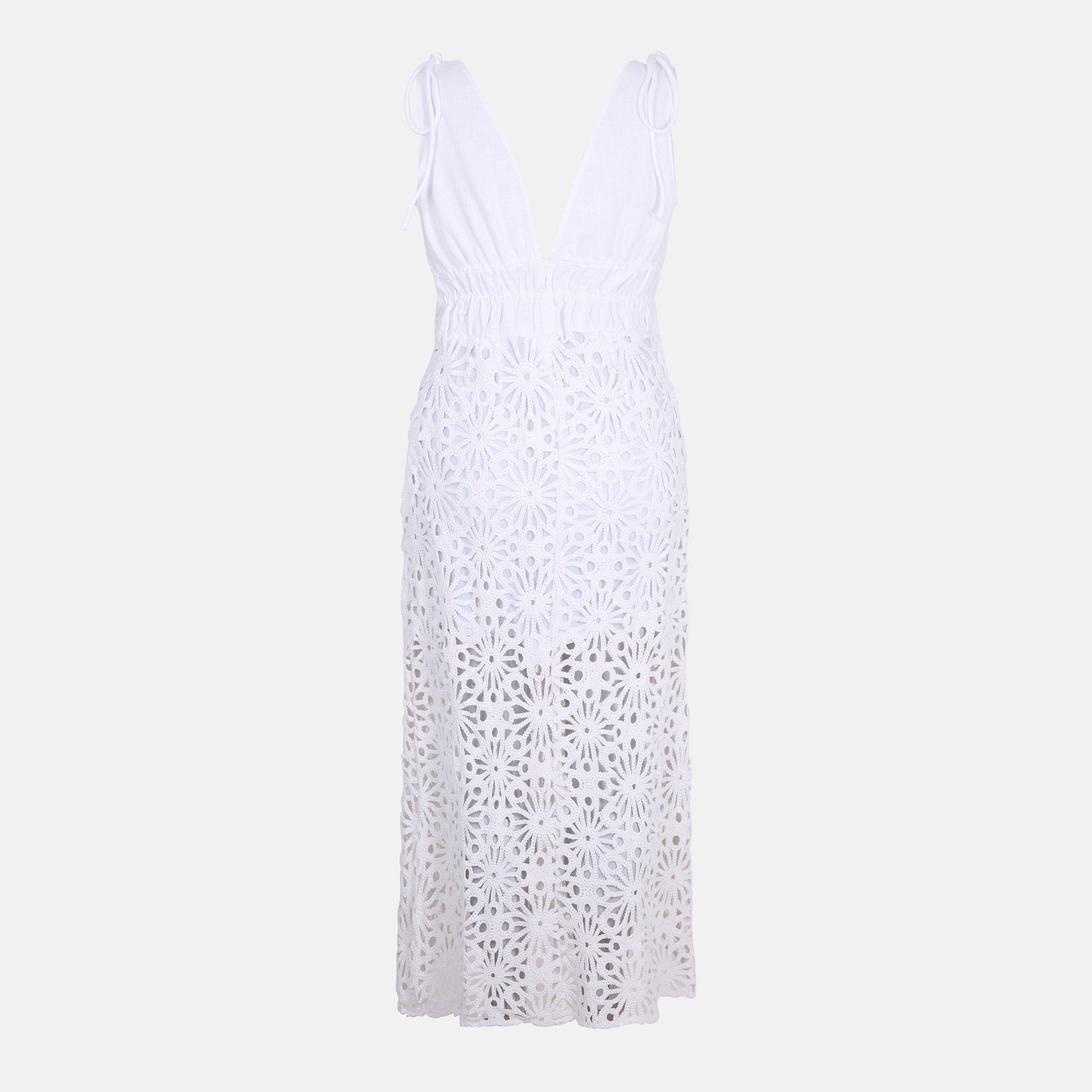 White - AmyLynn - Crochet Maxi Dress - 2