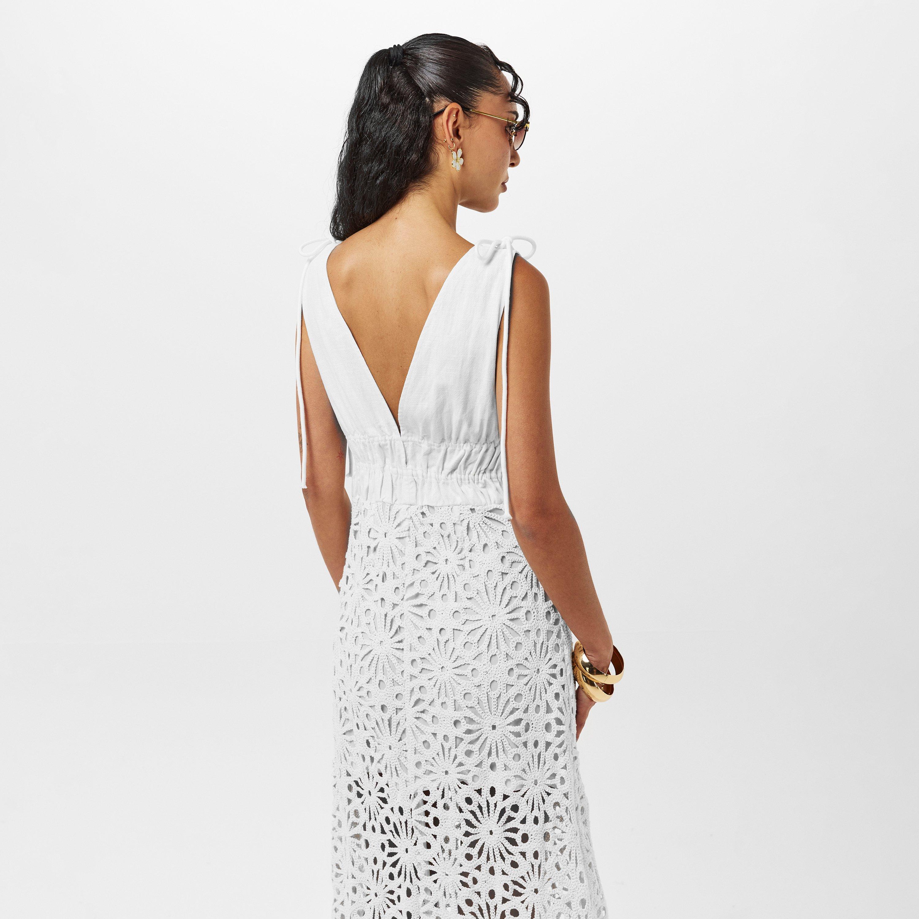 White - AmyLynn - Crochet Maxi Dress - 4