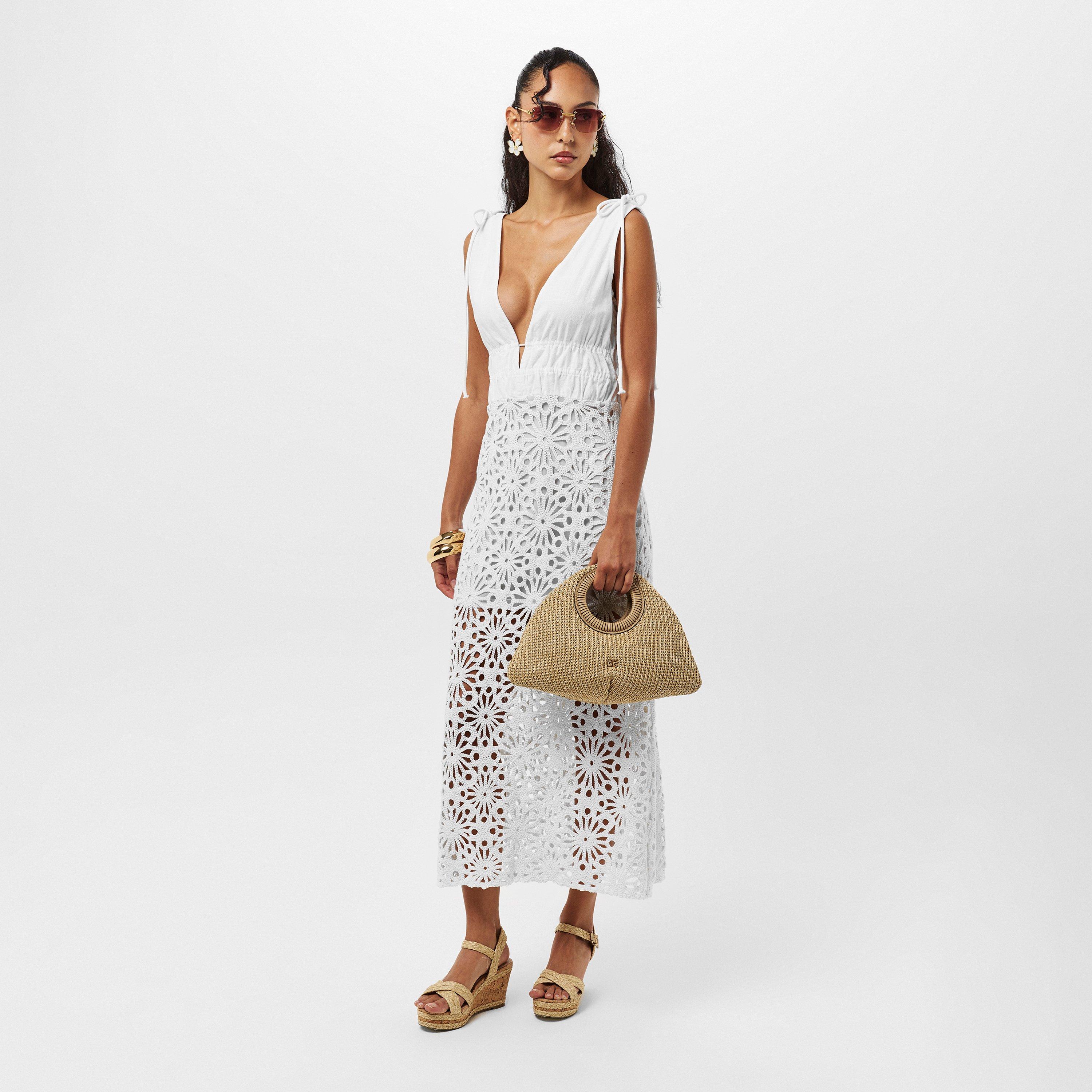 White - AmyLynn - Crochet Maxi Dress - 6