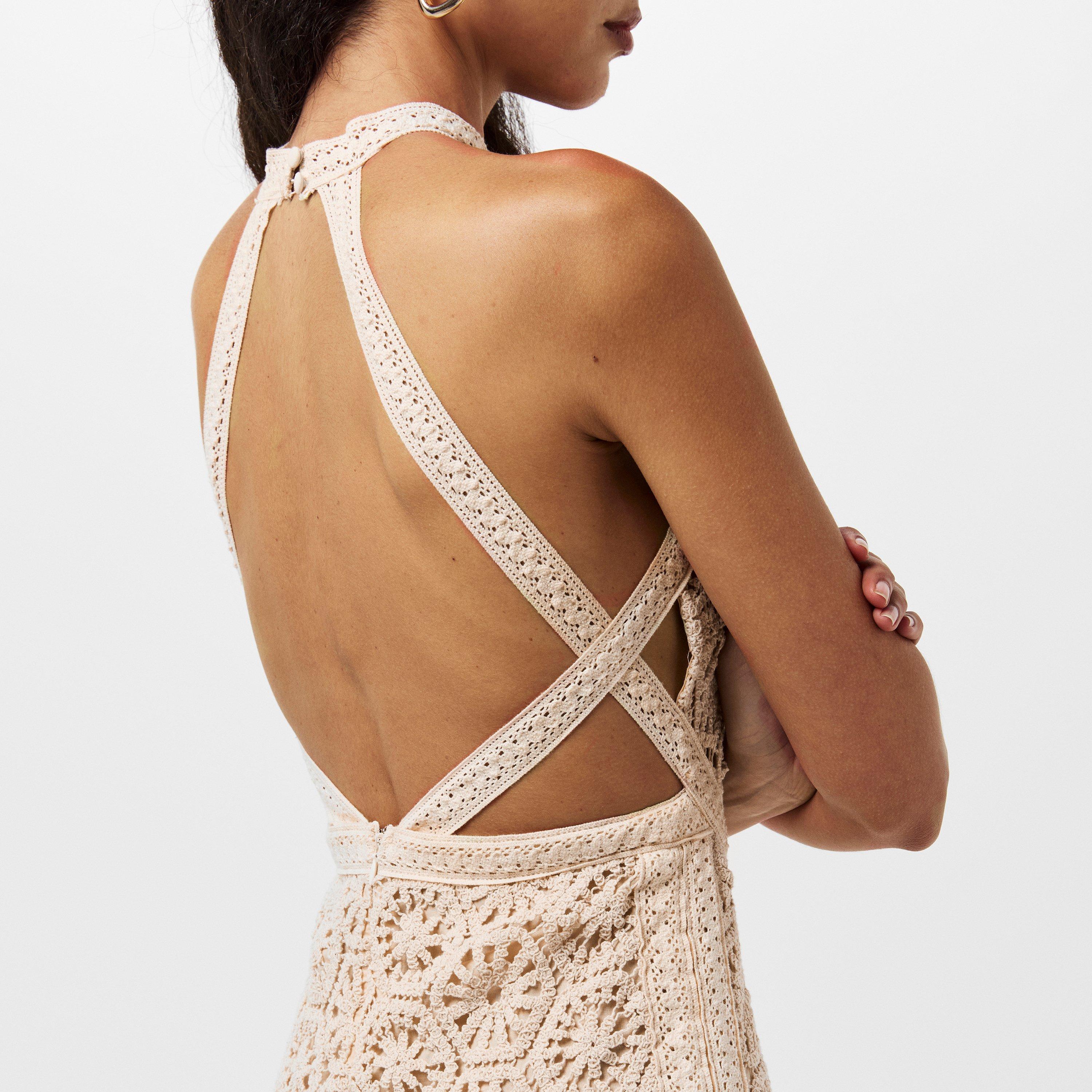 Beige - AmyLynn - Crochet Maxi Dress - 5