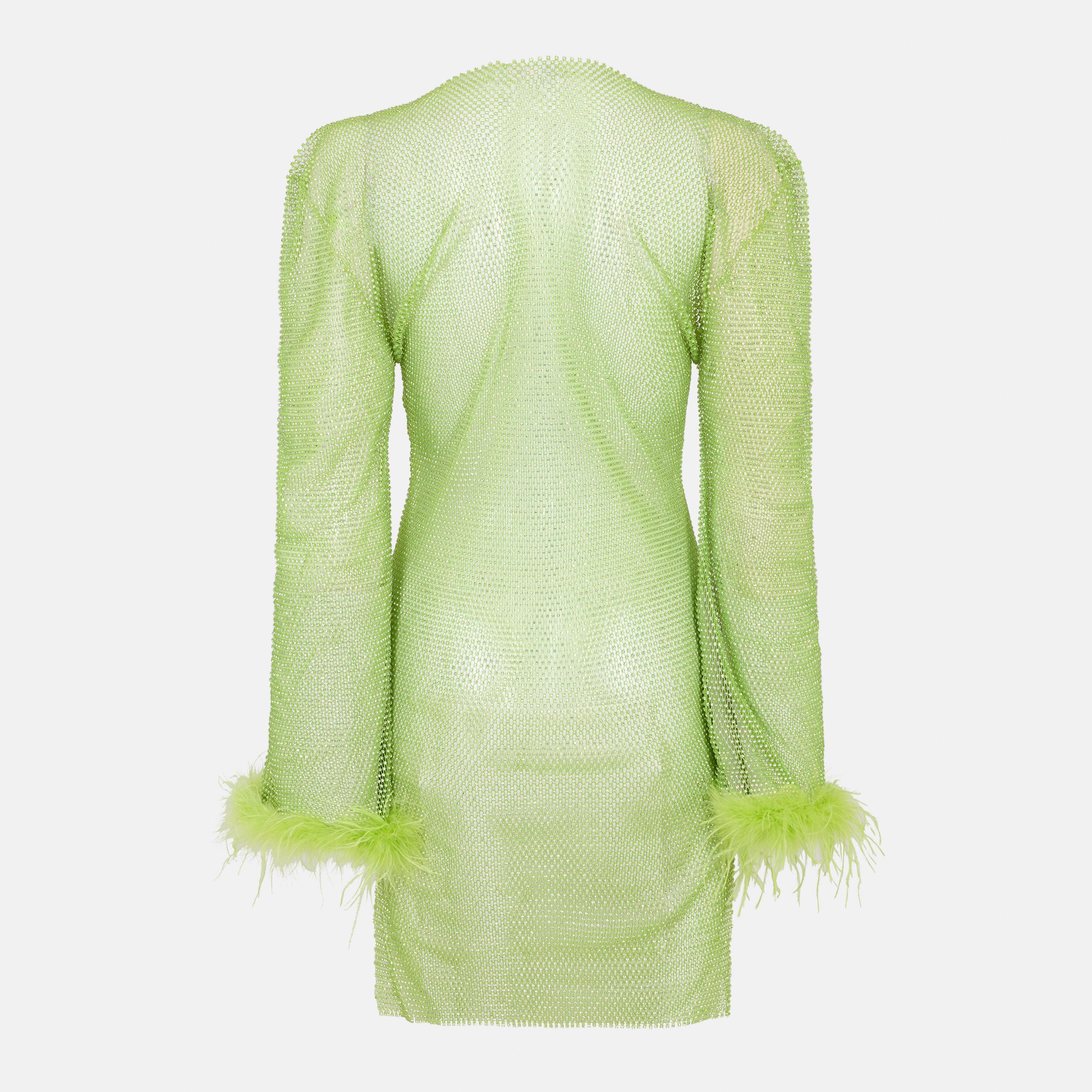 Green - AmyLynn - Chan Net Mini Dress - 2