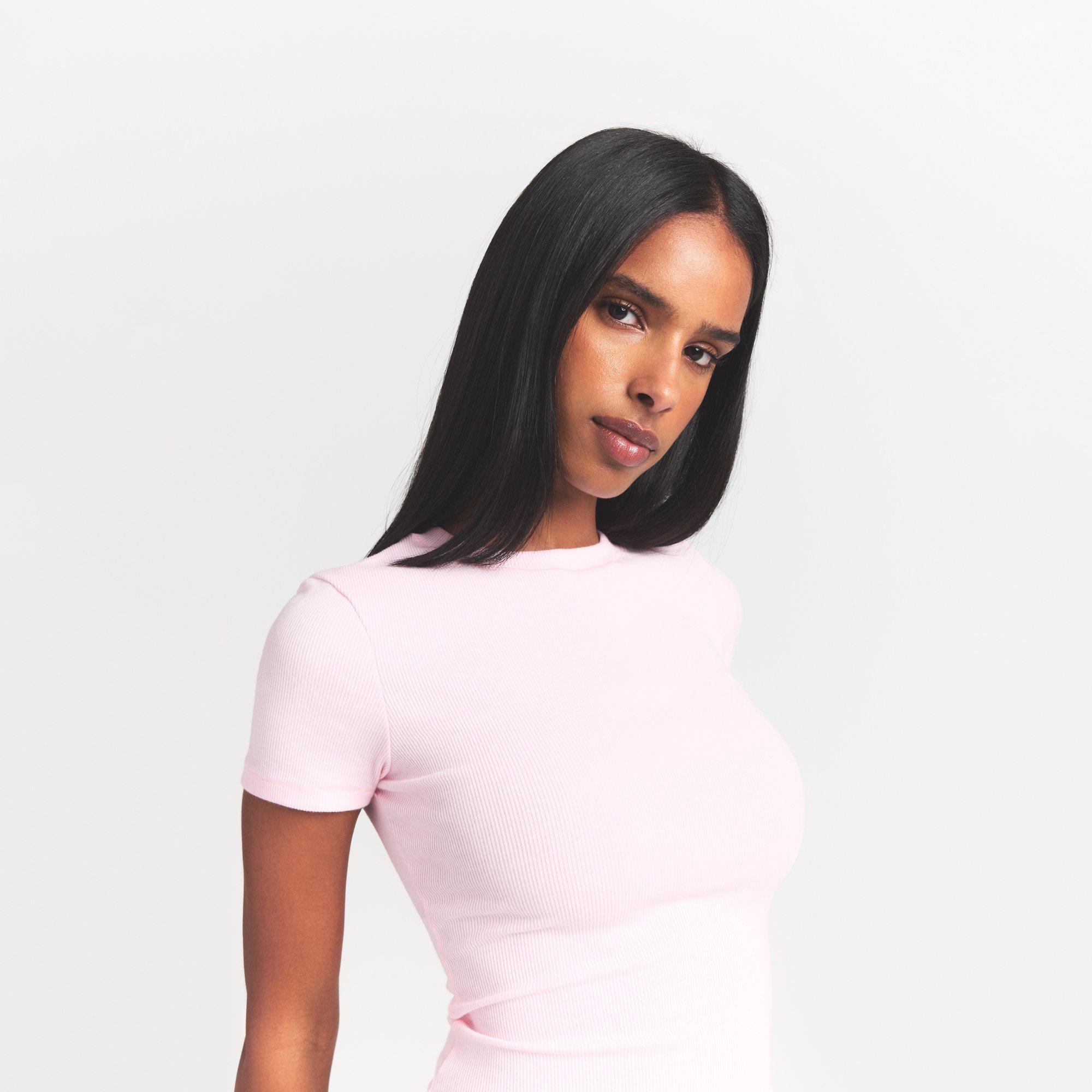 CHERRY BLOSSOM - SKIMS - Womens Cotton Rib T-Shirt - 4