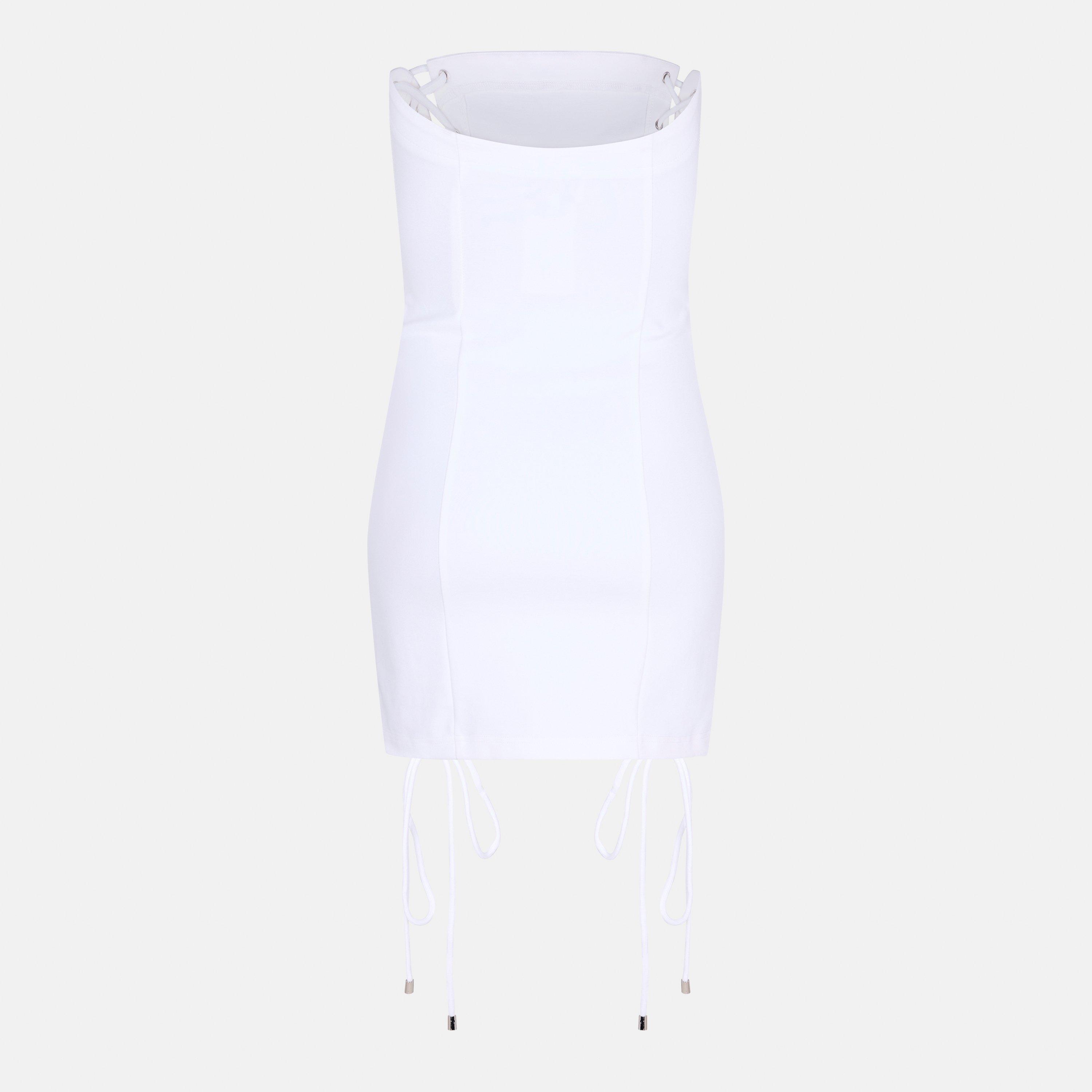 White - AmyLynn - Lace Body Mini Dress - 2