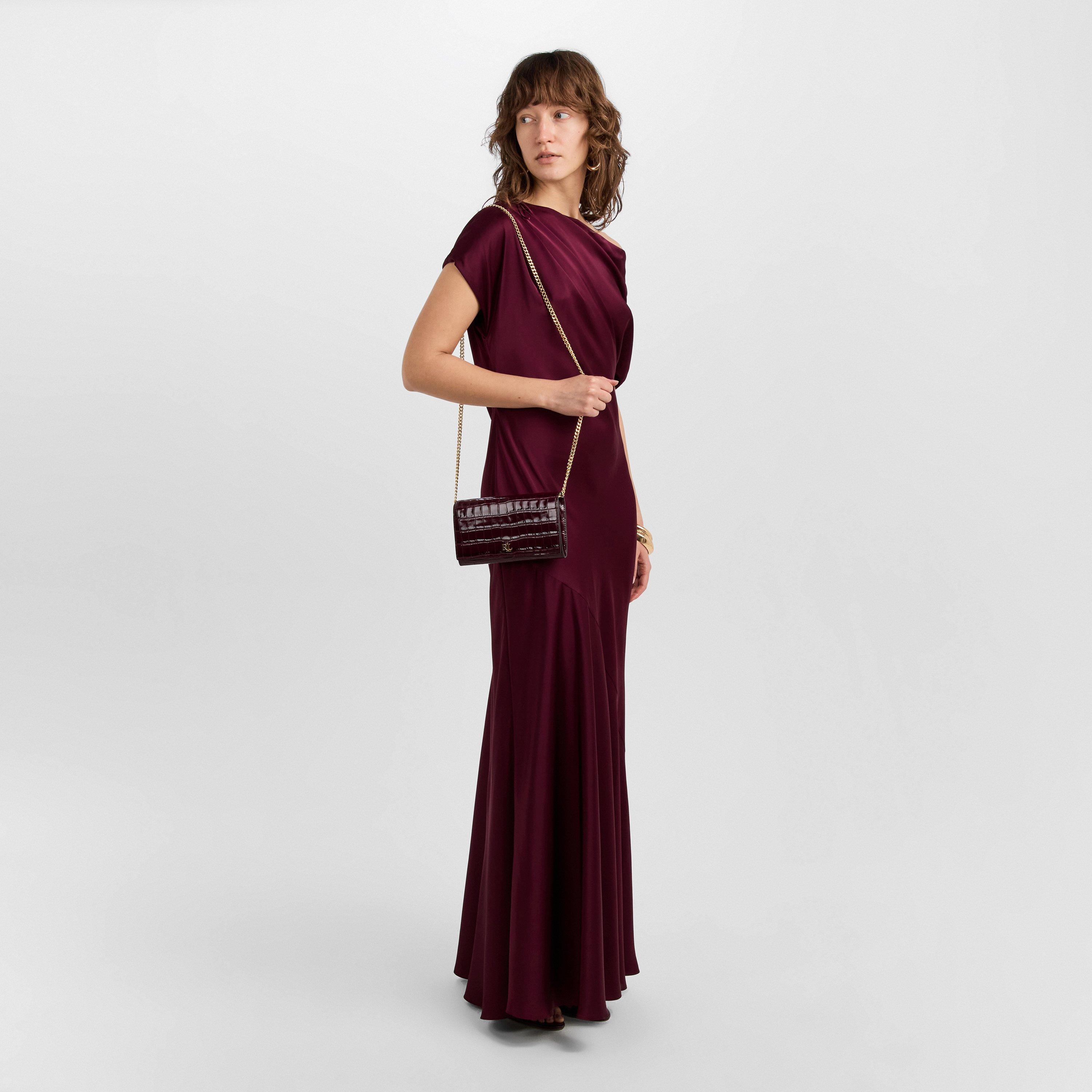 Dark Garnet - Lauren by Ralph Lauren - Women's Neagan Real Leather Ball Gown - 6