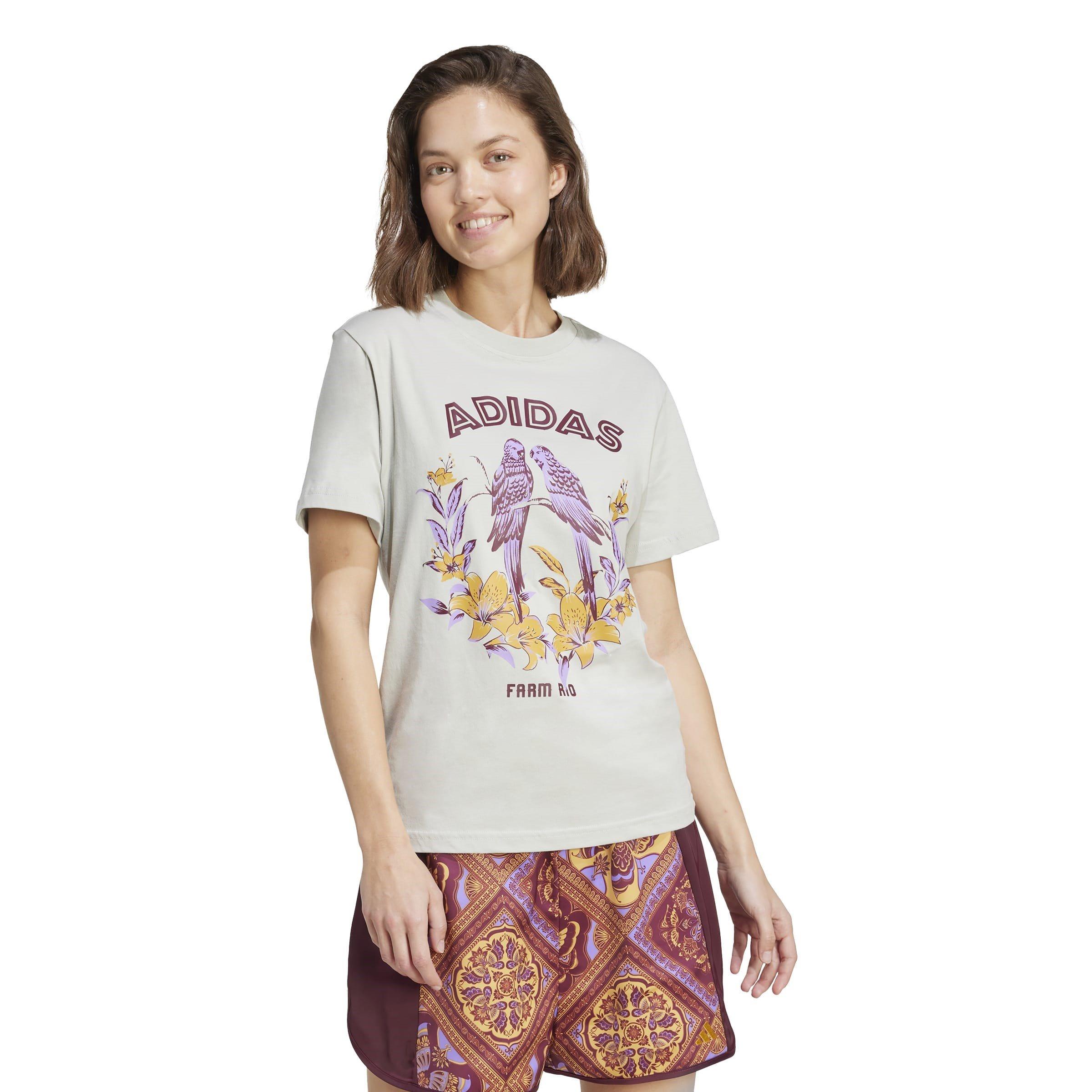 Ash Silver - adidas - adidas X Farm Graphic Womens Tee - 2