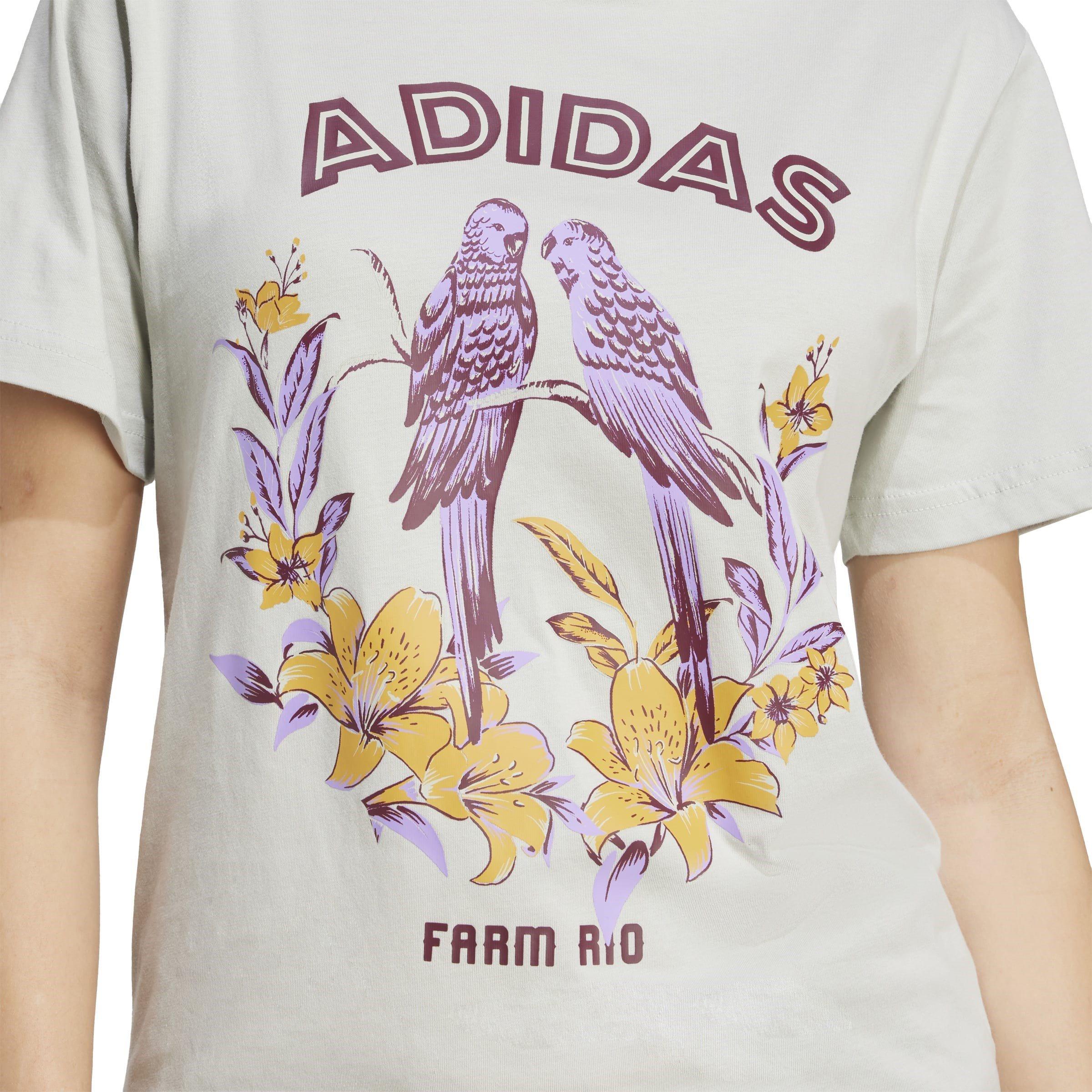 Ash Silver - adidas - adidas X Farm Graphic Womens Tee - 4
