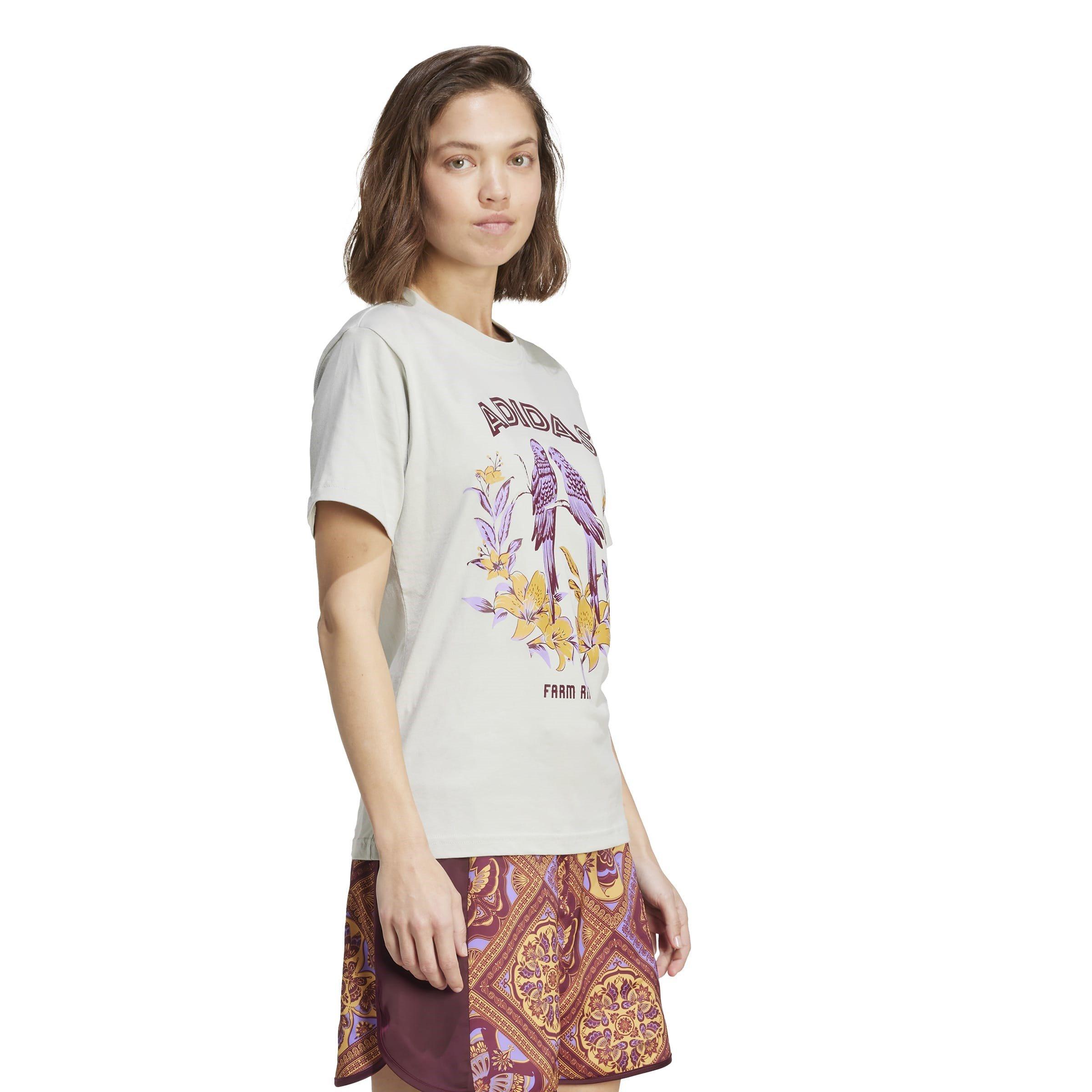 Ash Silver - adidas - adidas X Farm Graphic Womens Tee - 6