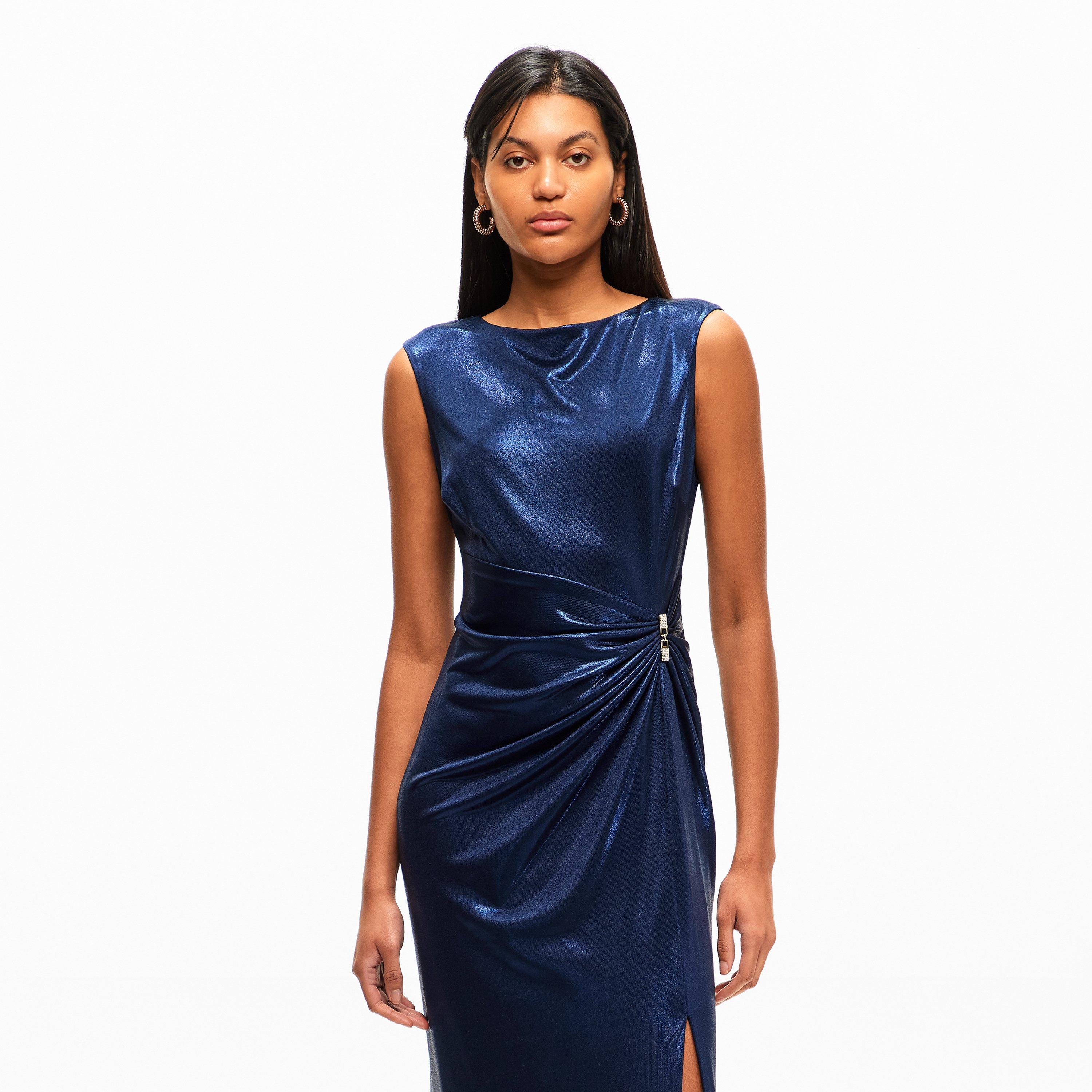 Navy/Foil - Lauren by Ralph Lauren - LRL Ilianne Gown Ld61 - 3