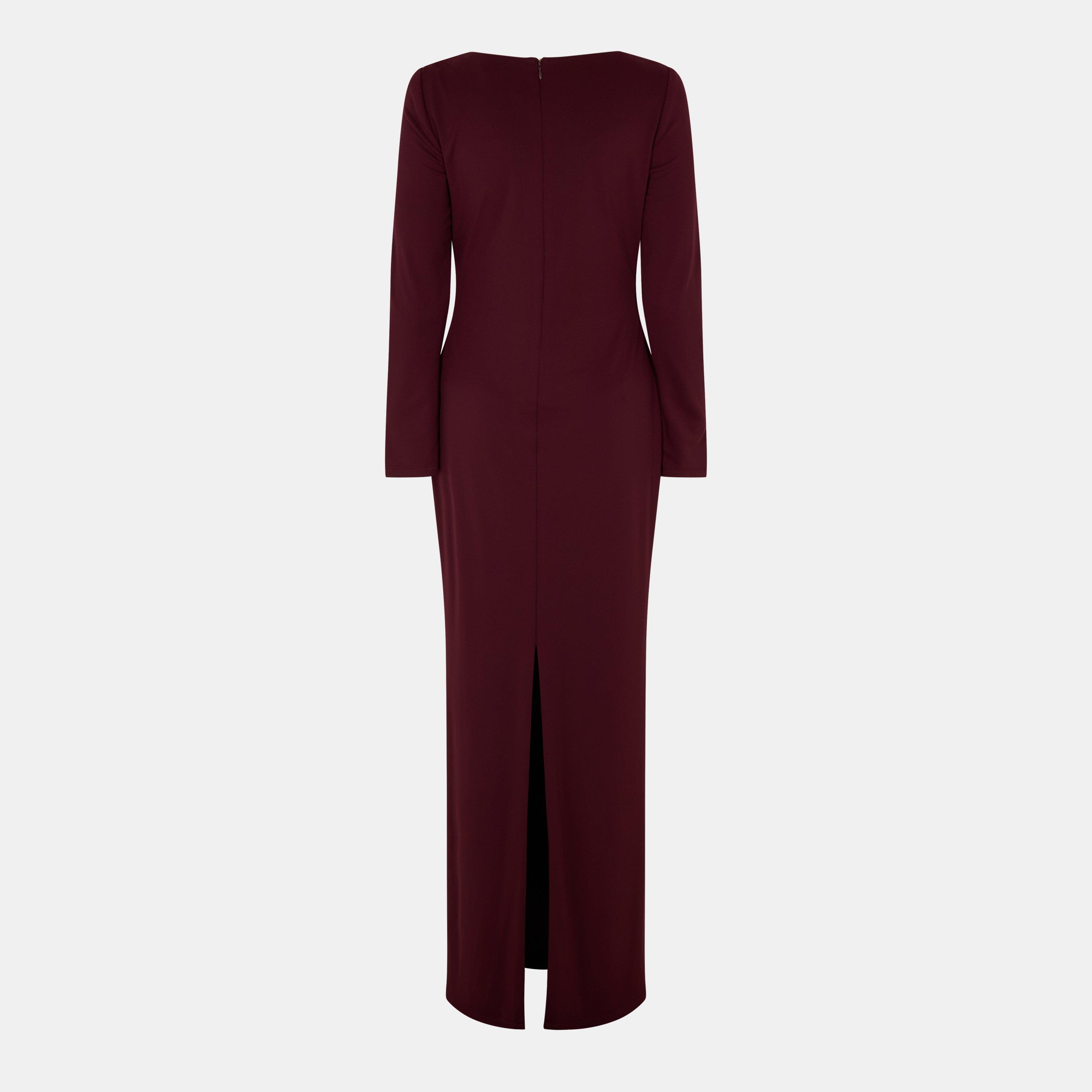 Dark Garnet - Lauren by Ralph Lauren - Women's Burlince Real Leather Ball Gown - 2