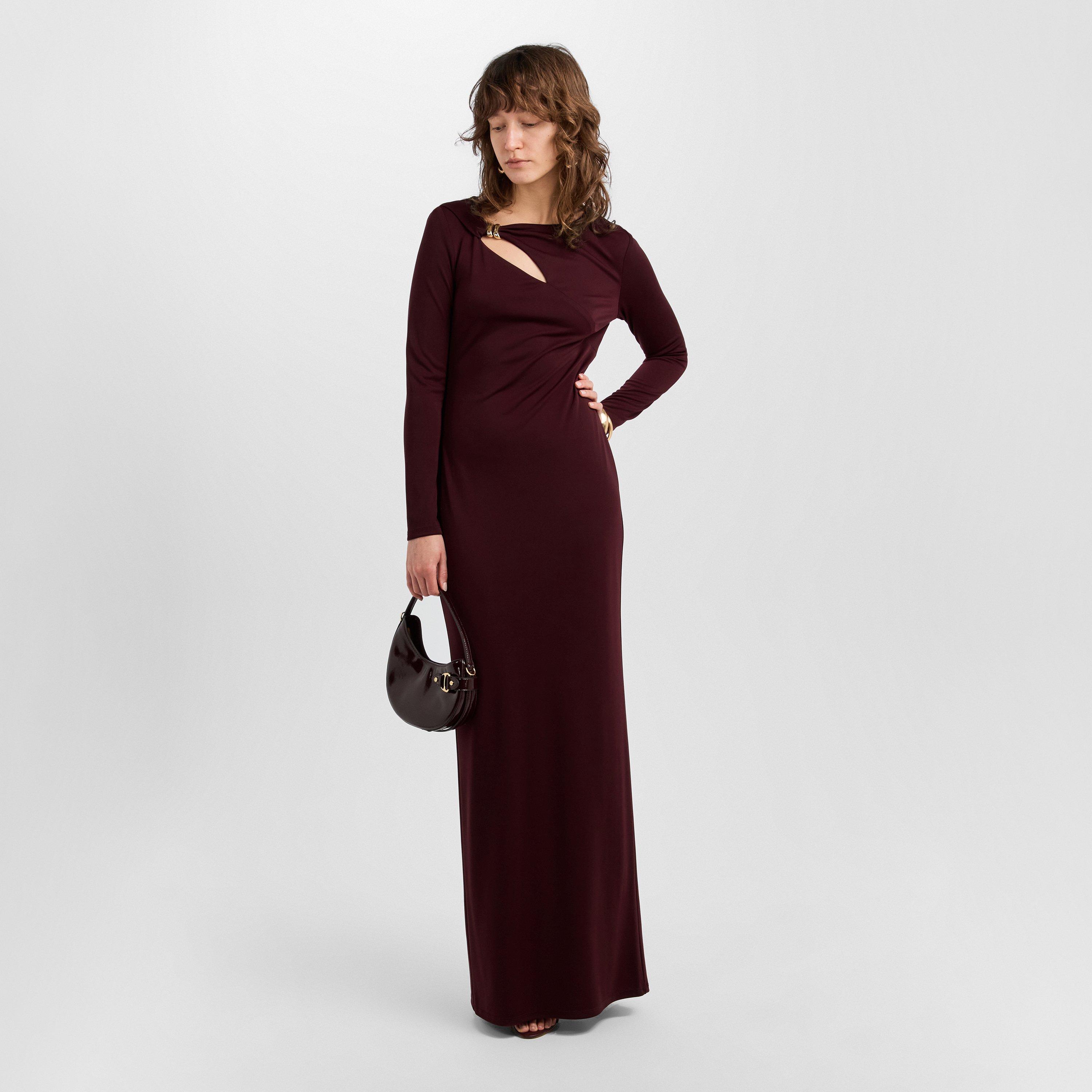 Dark Garnet - Lauren by Ralph Lauren - Women's Burlince Real Leather Ball Gown - 6