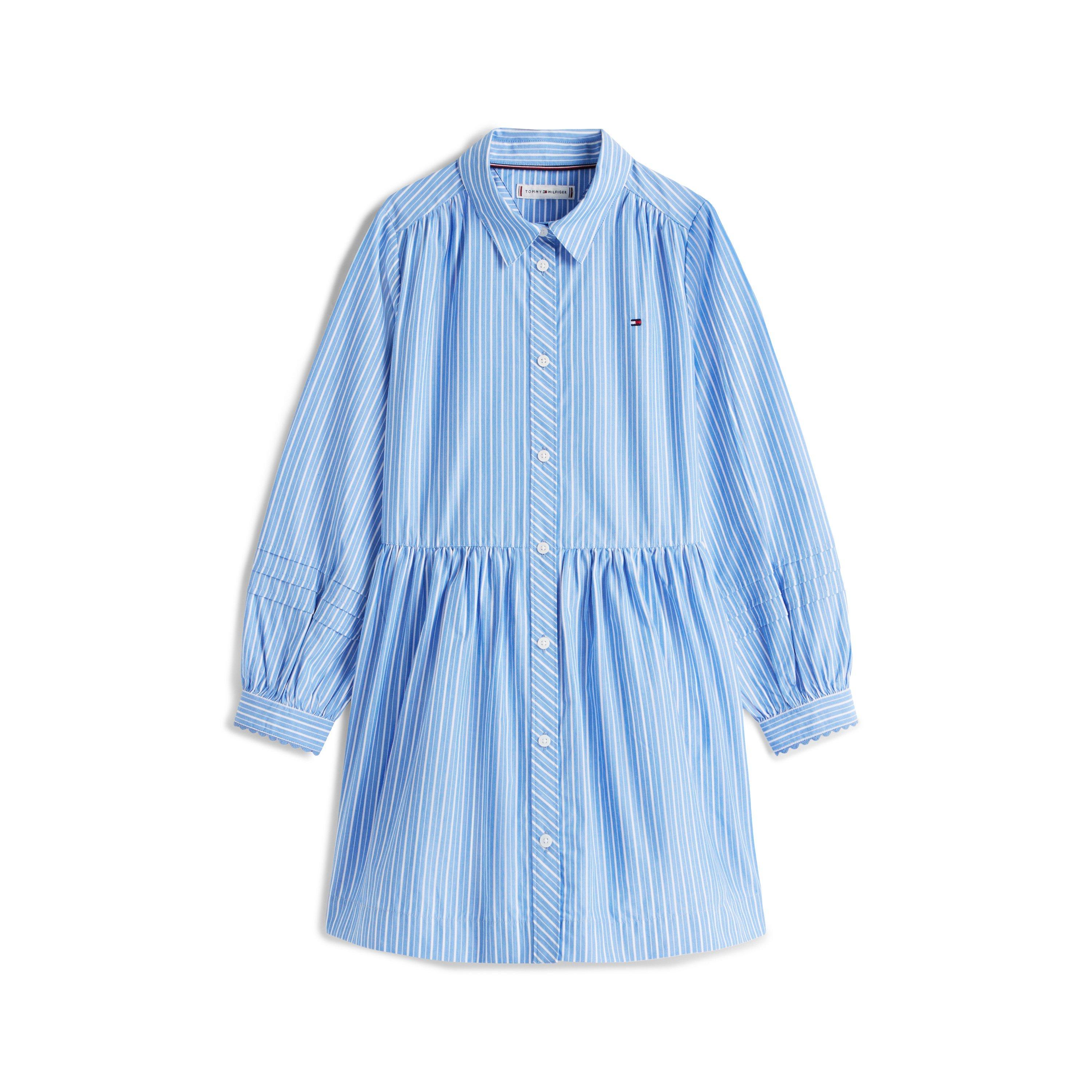 Tommy Hilfiger Girls Kids' Ithica Shirt Dress - Lt Blue Stripes - 14Y