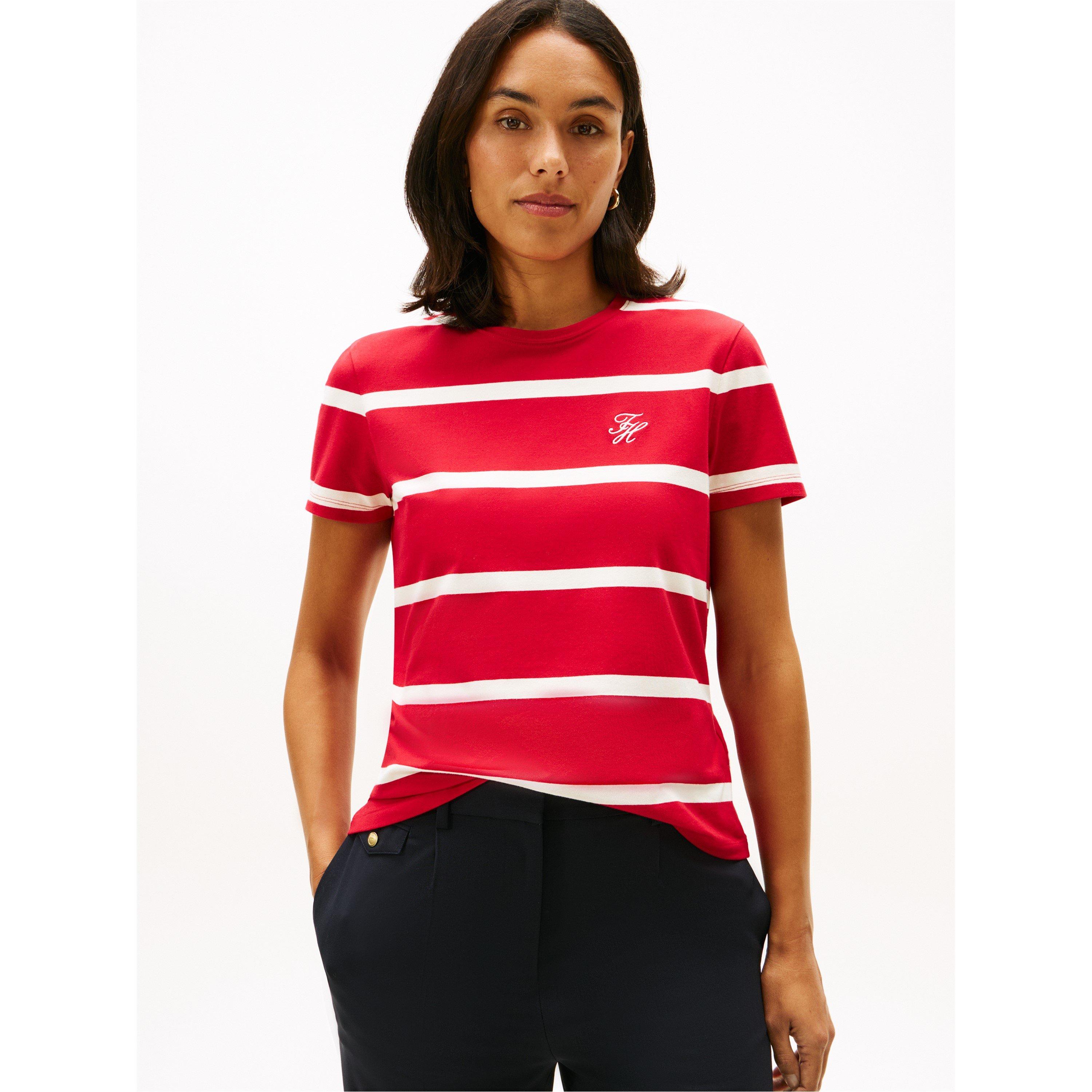 Red/ Calico - Tommy Hilfiger - Tommy Scrpt SS Tee Ld62 - 2