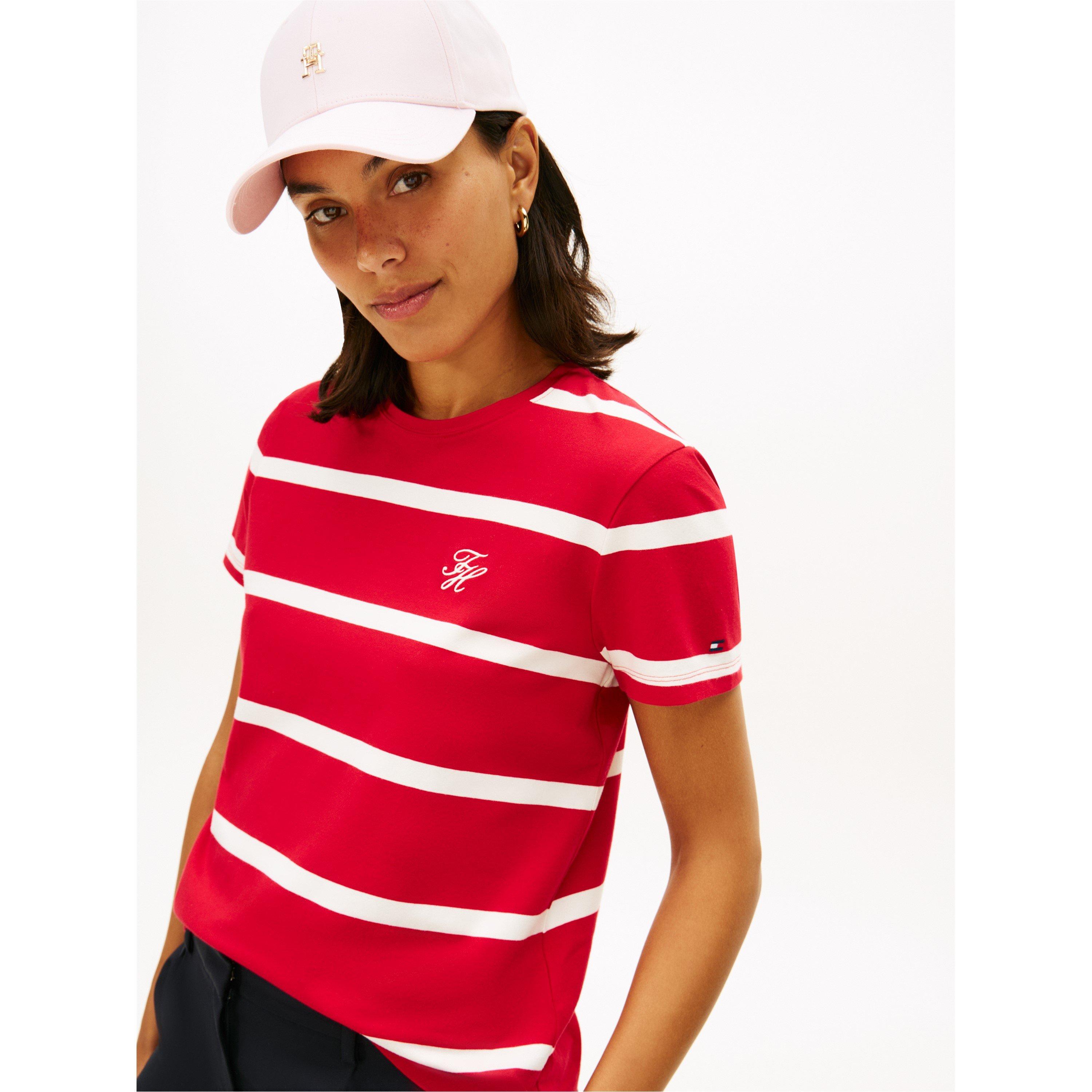Red/ Calico - Tommy Hilfiger - Tommy Scrpt SS Tee Ld62 - 3