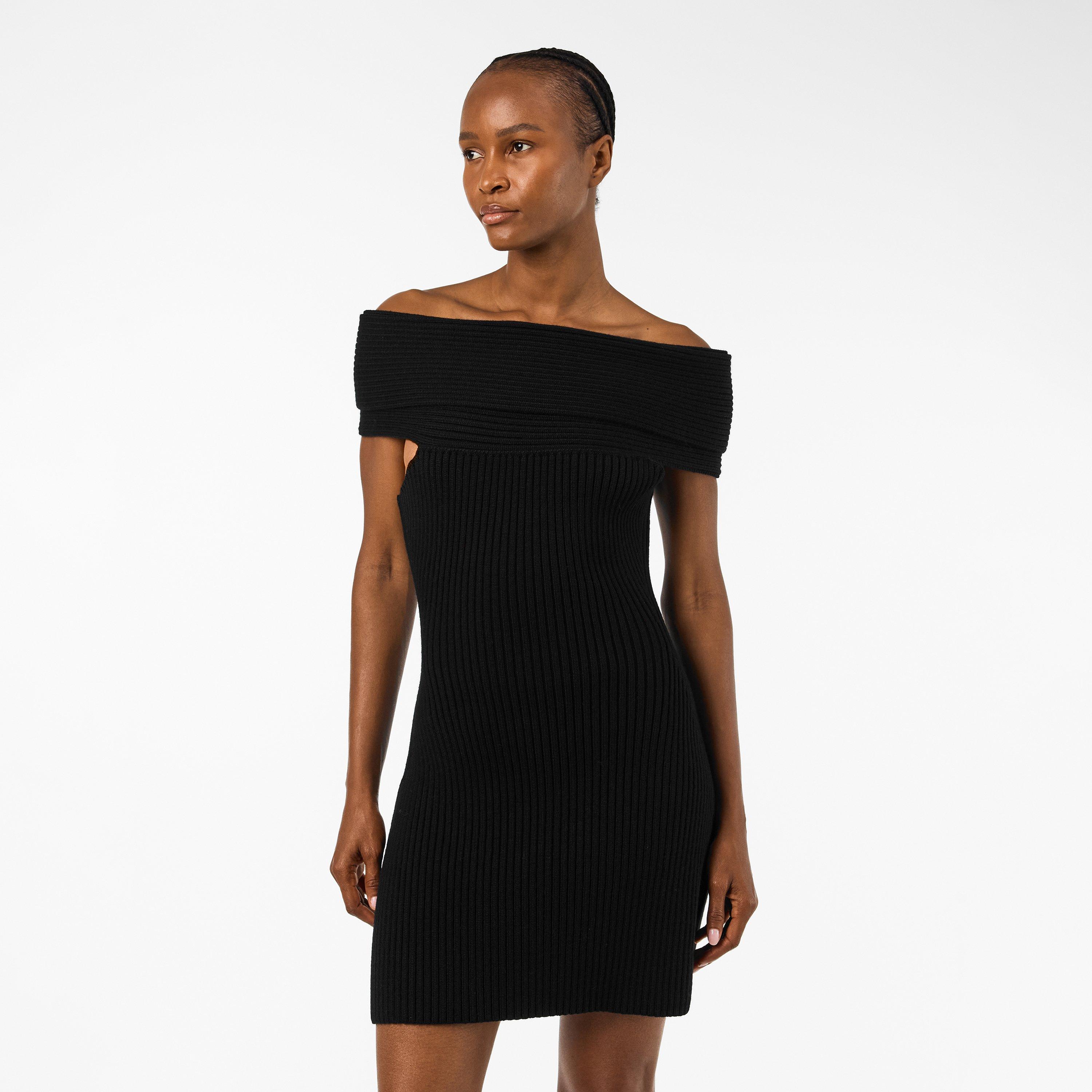 Black - GIVENCHY - Women's Off-Shoulder Mini Dress - 3