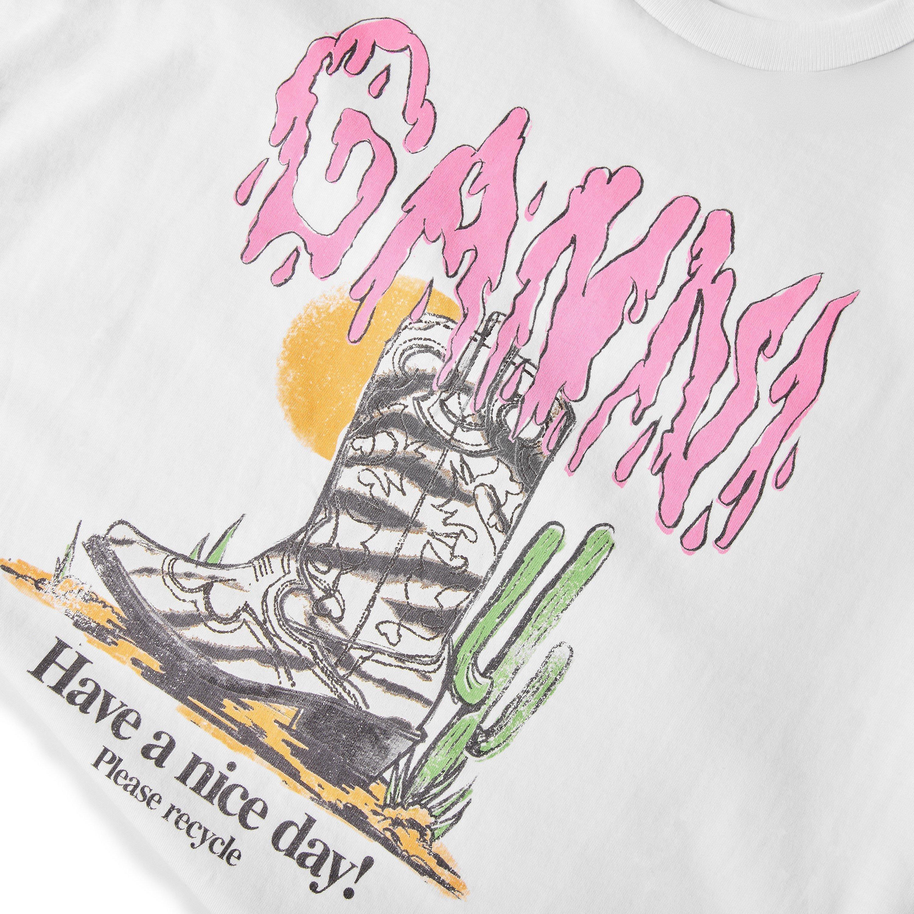 Bright White - Ganni - Women's Zebra Boot T-Shirt - 3